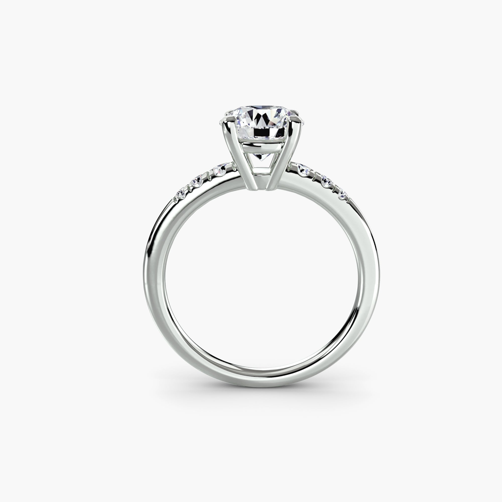 Solitaire with Shoulder Accents ALZA