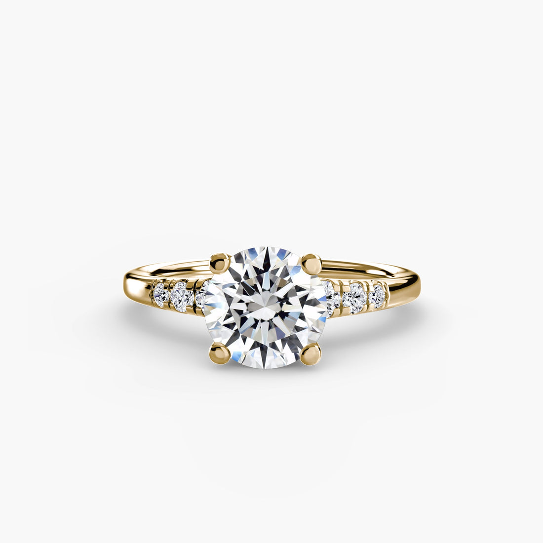 Solitaire with Shoulder Accents ALZA