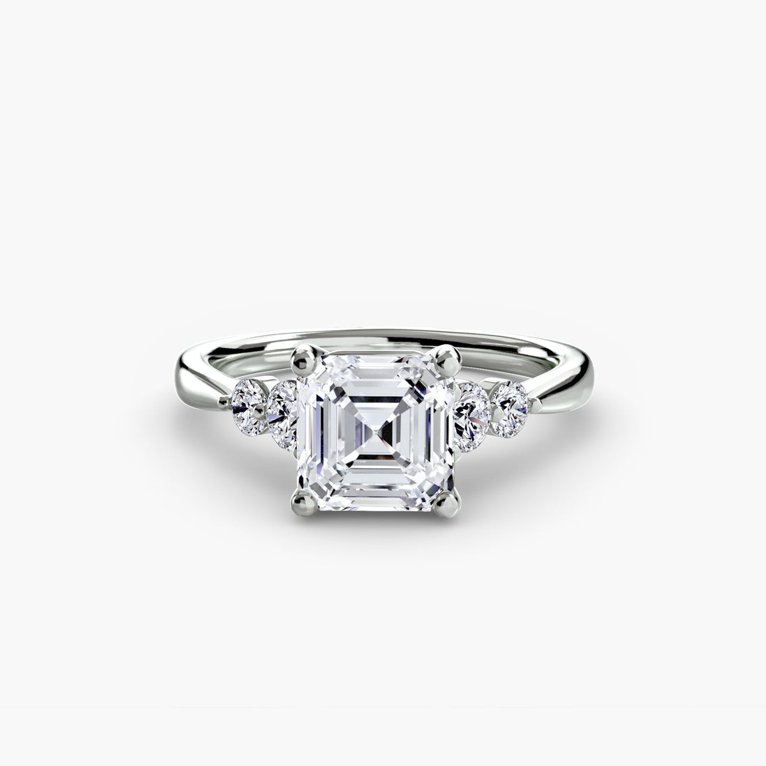 Solitaire with Shoulder Accents 2 ALZA