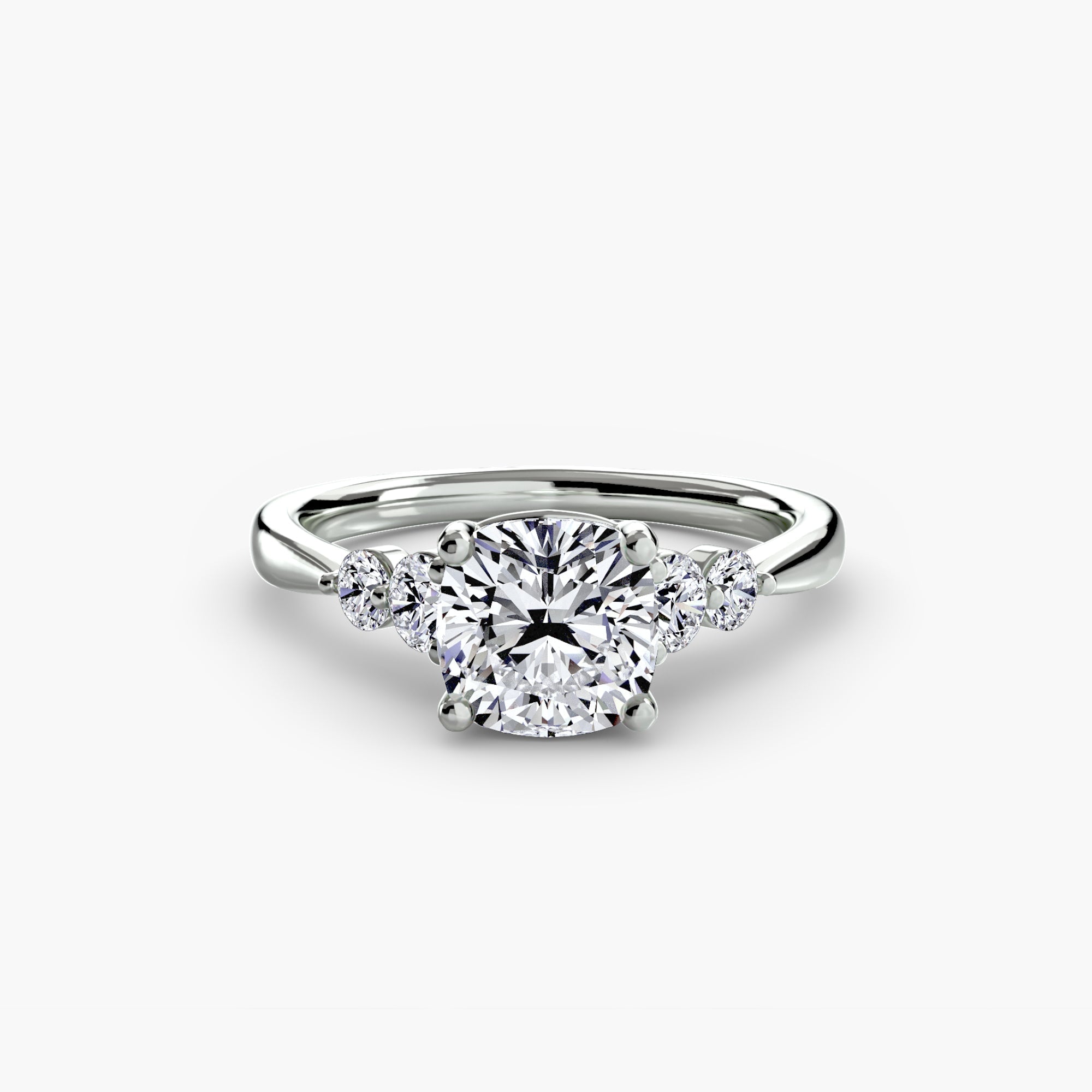 Solitaire with Shoulder Accents 2 ALZA