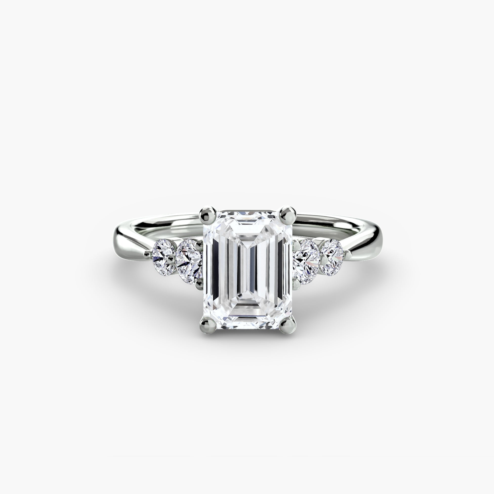 Solitaire with Shoulder Accents 2 ALZA