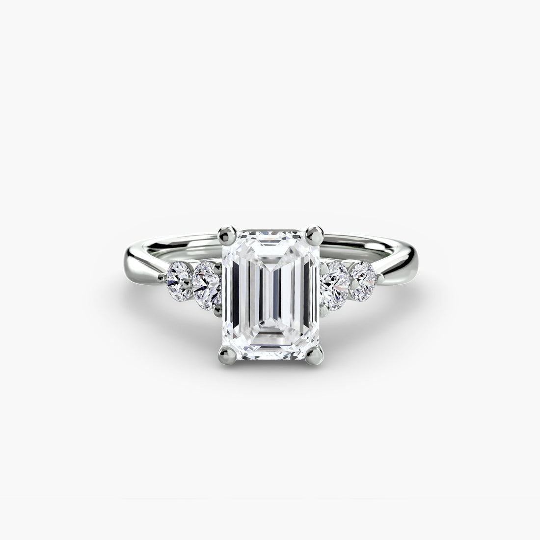 Solitaire with Shoulder Accents 2 ALZA