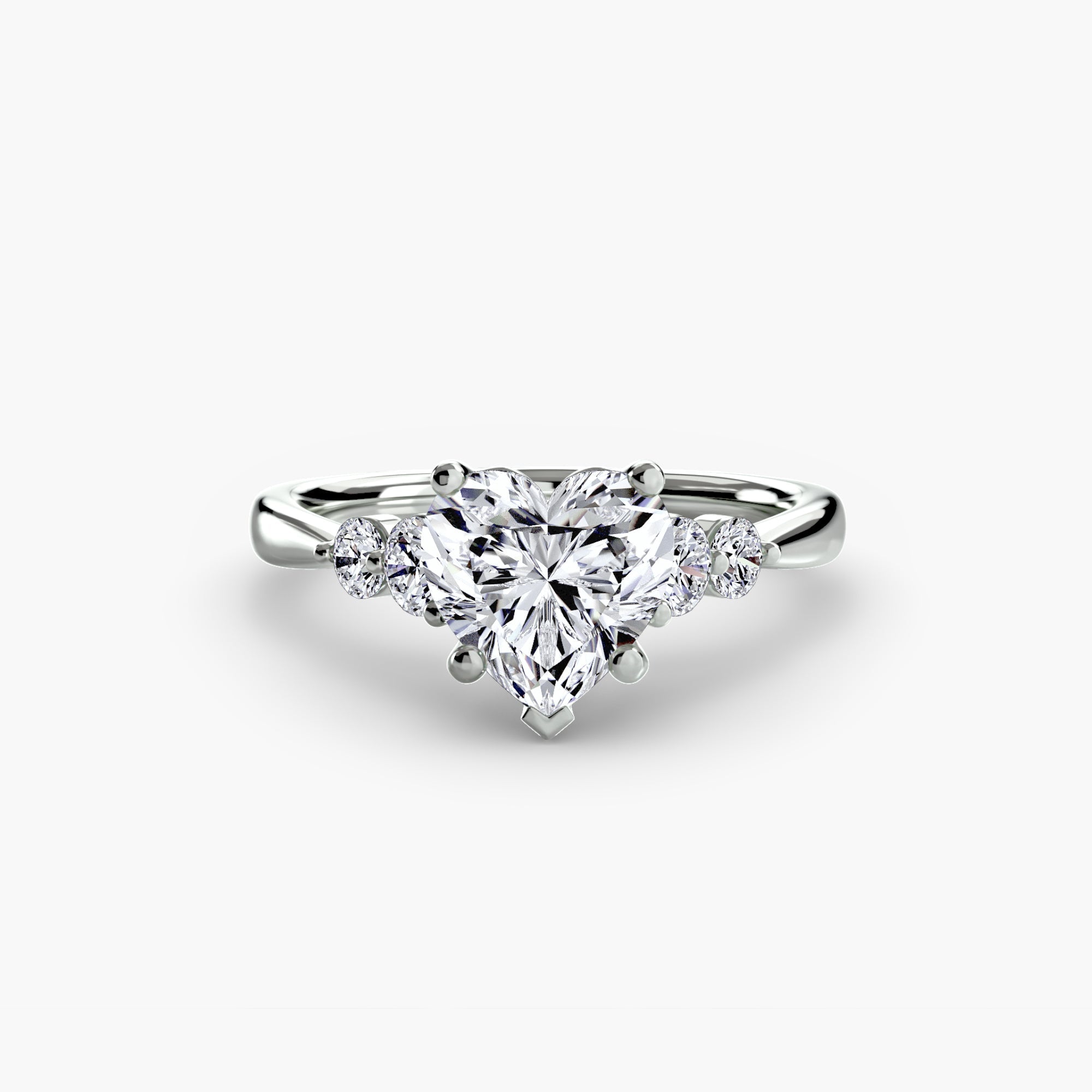 Solitaire with Shoulder Accents 2 ALZA