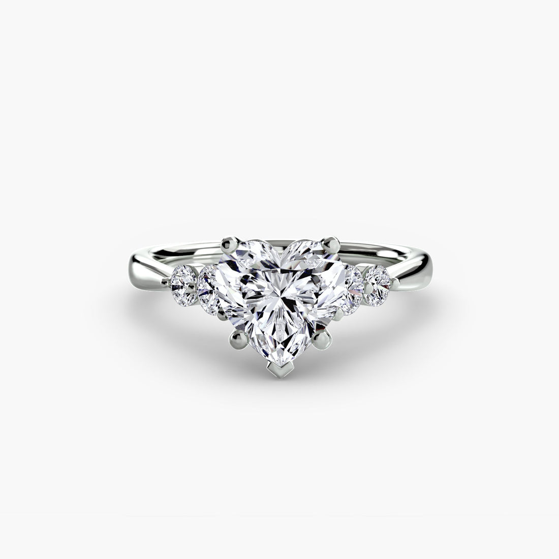 Solitaire with Shoulder Accents 2 ALZA