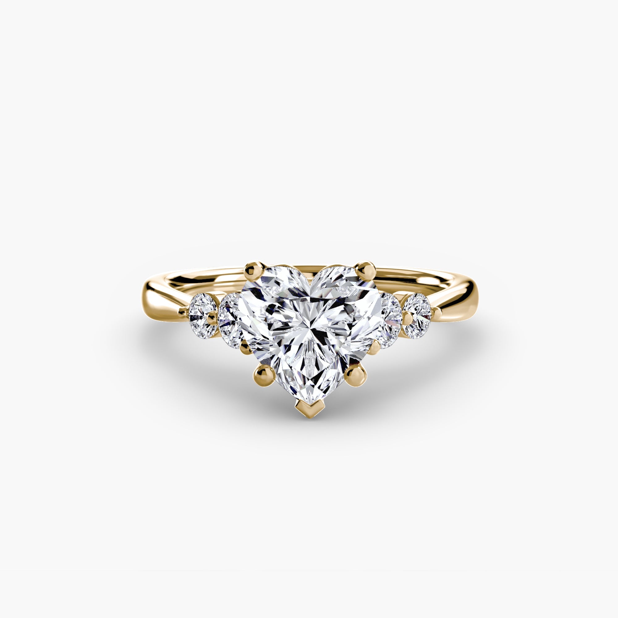 Solitaire with Shoulder Accents 2 ALZA