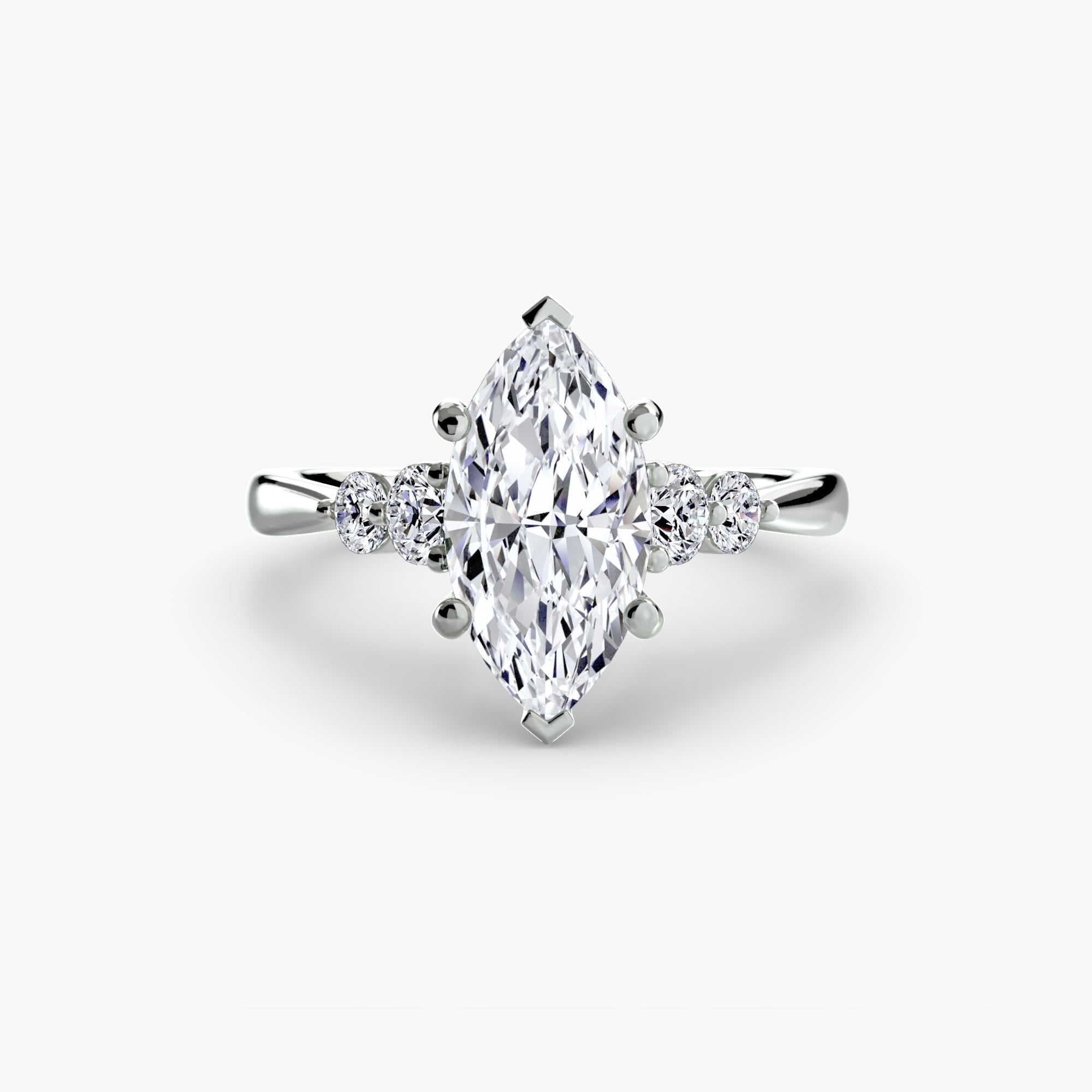 Solitaire with Shoulder Accents 2 ALZA