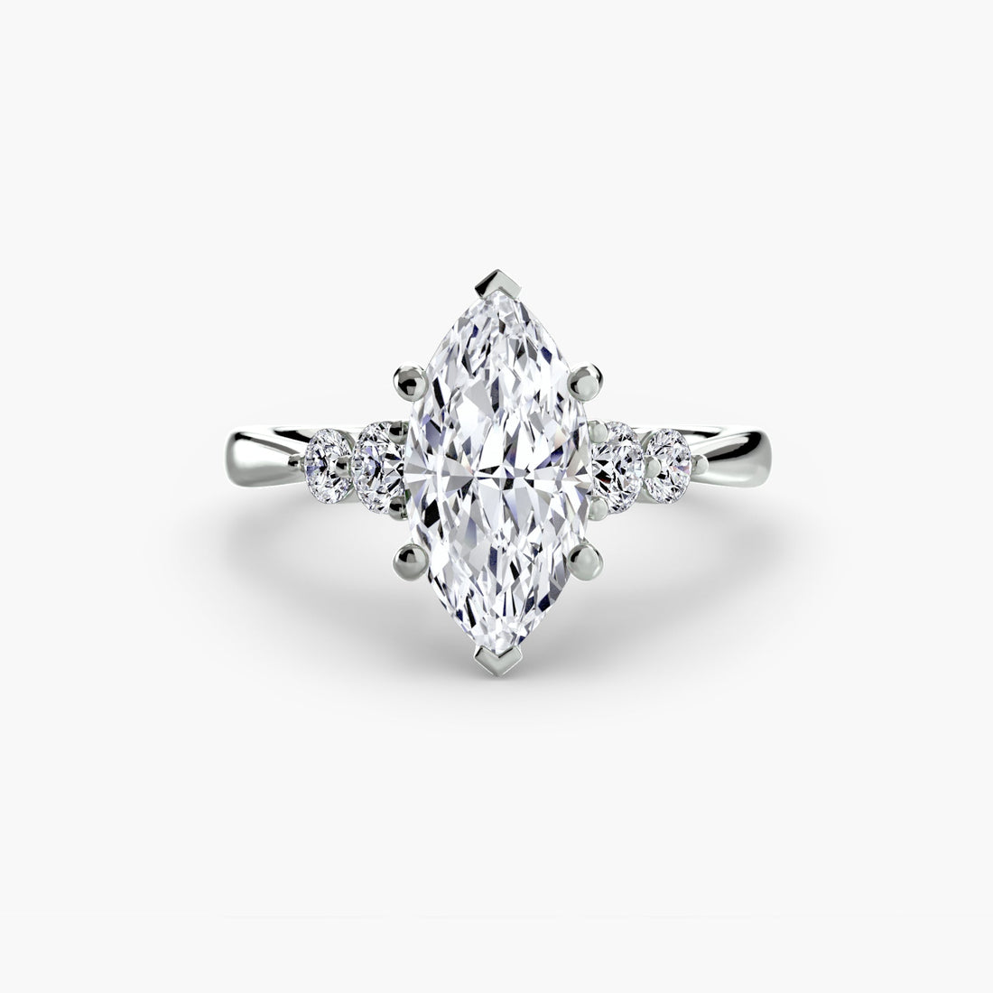 Solitaire with Shoulder Accents 2 ALZA