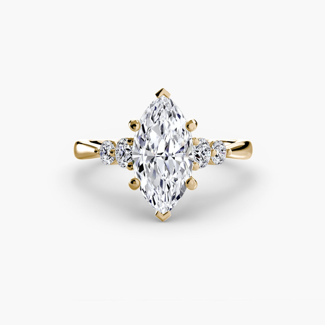 Solitaire with Shoulder Accents 2 ALZA