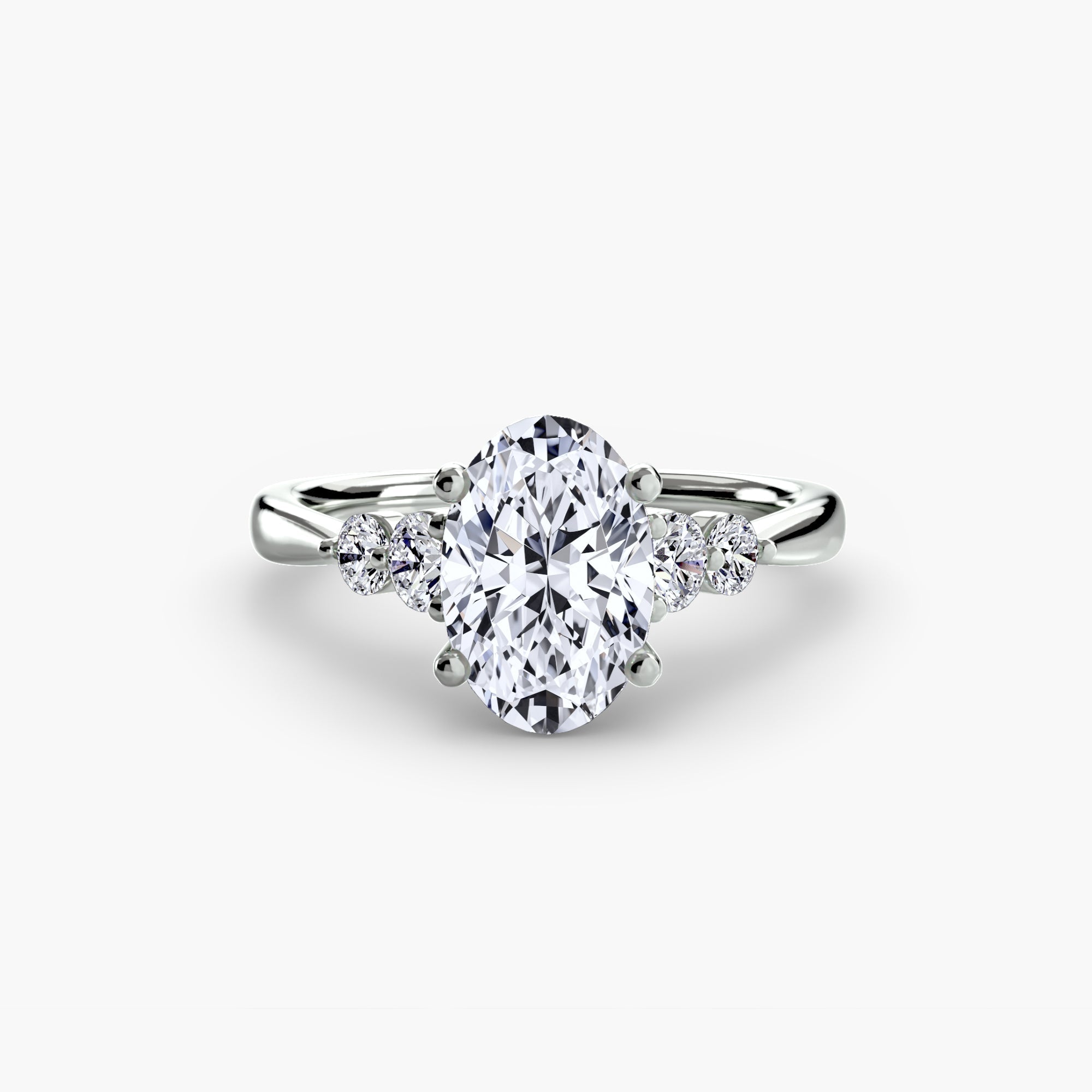 Solitaire with Shoulder Accents 2 ALZA