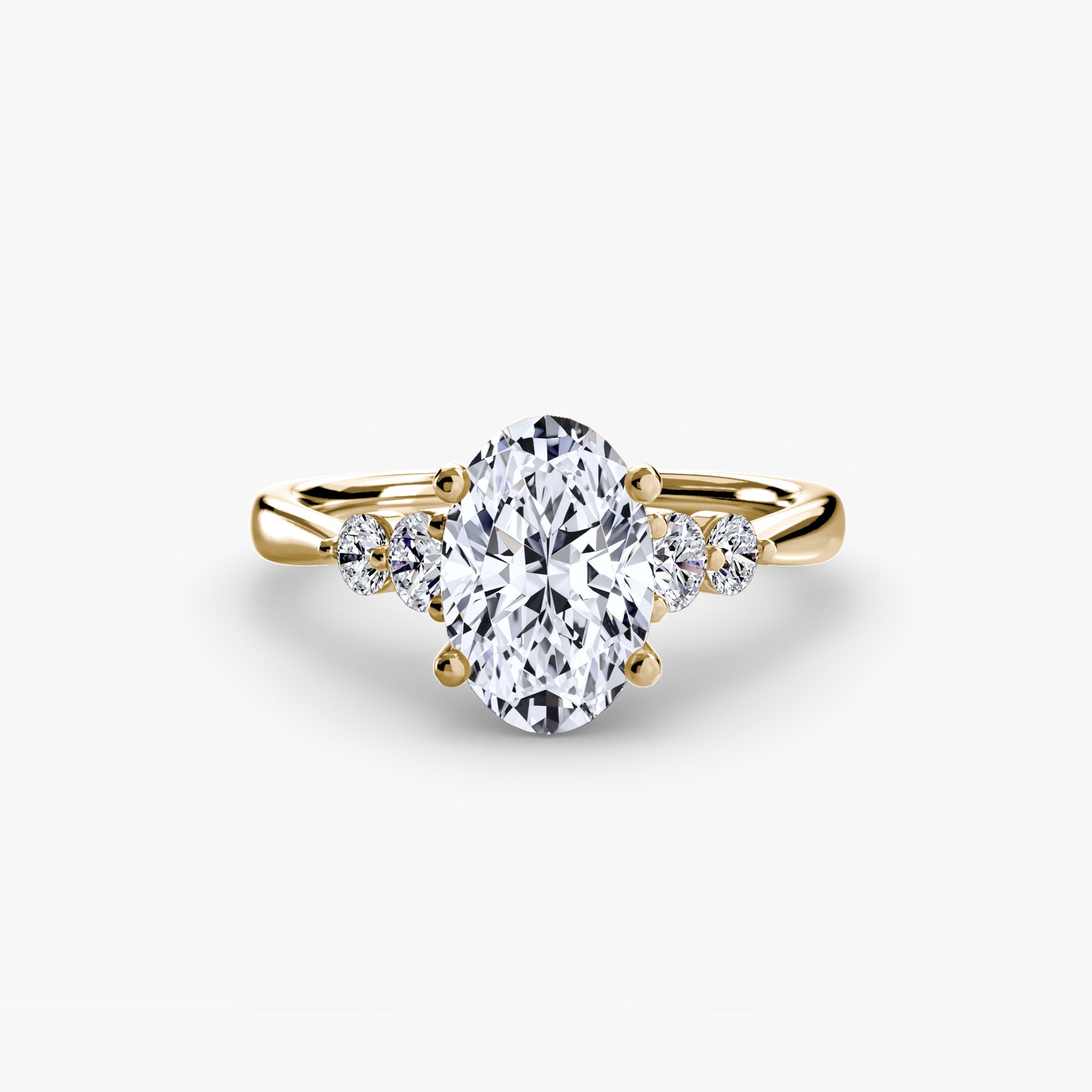 Solitaire with Shoulder Accents 2 ALZA