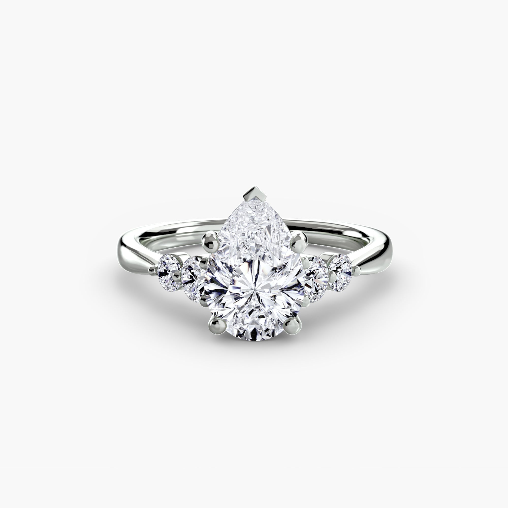 Solitaire with Shoulder Accents 2 ALZA