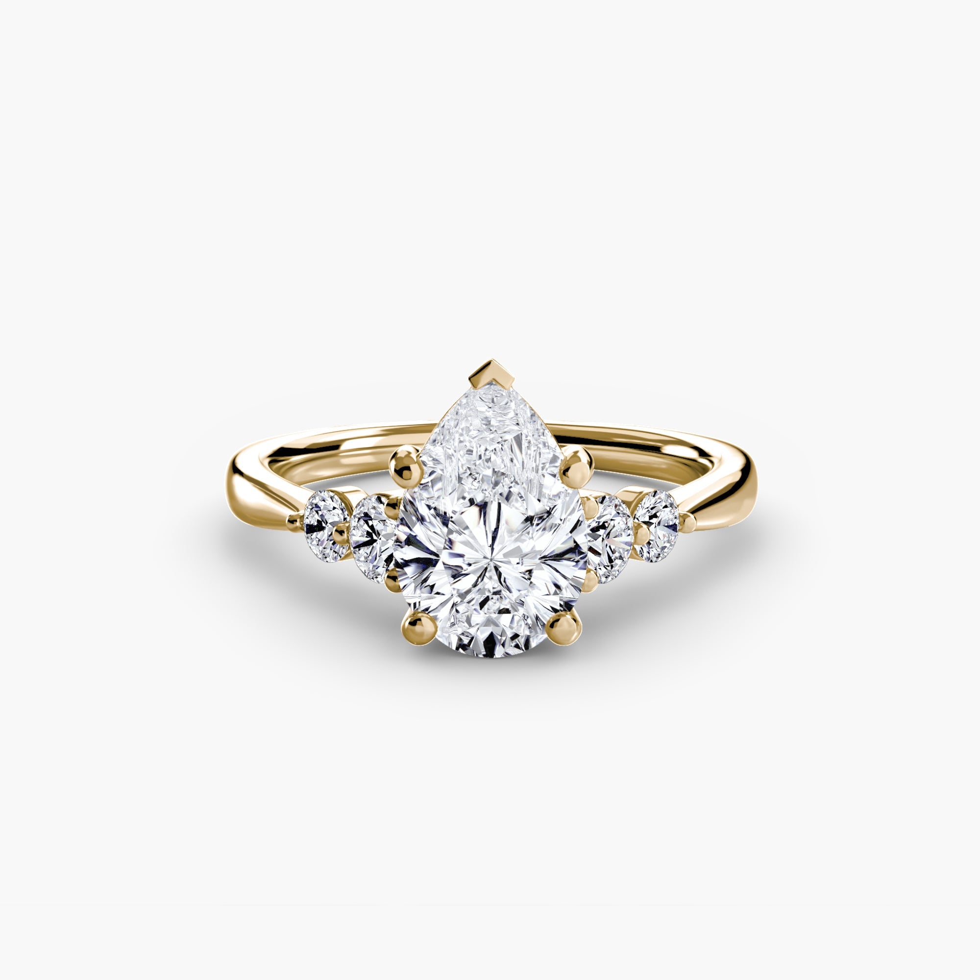 Solitaire with Shoulder Accents 2 ALZA