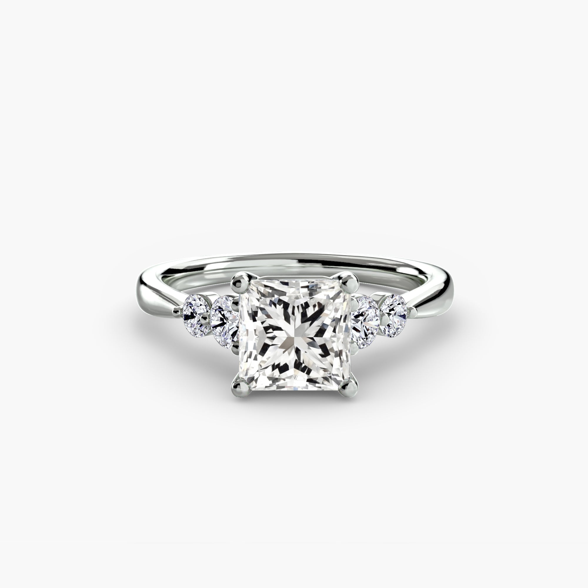 Solitaire with Shoulder Accents 2 ALZA