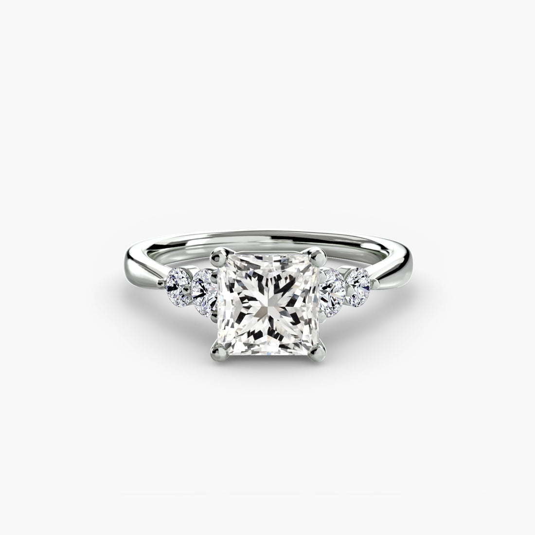 Solitaire with Shoulder Accents 2 ALZA