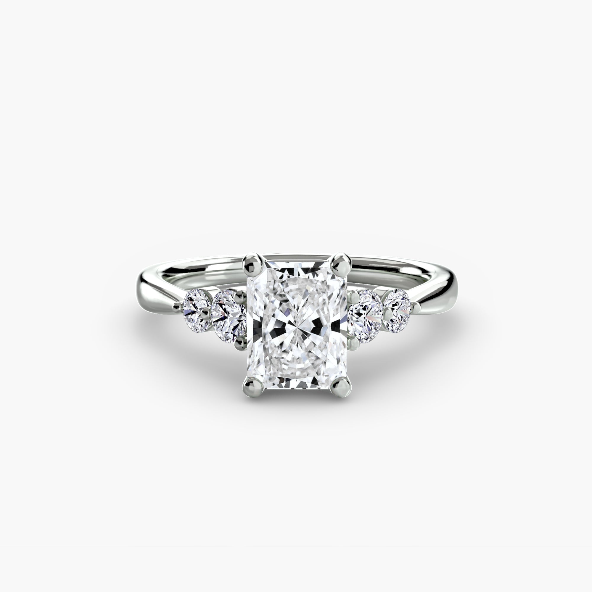 Solitaire with Shoulder Accents 2 ALZA