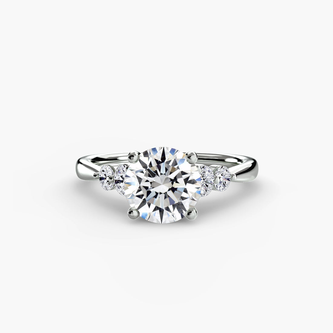 Solitaire with Shoulder Accents 2 ALZA
