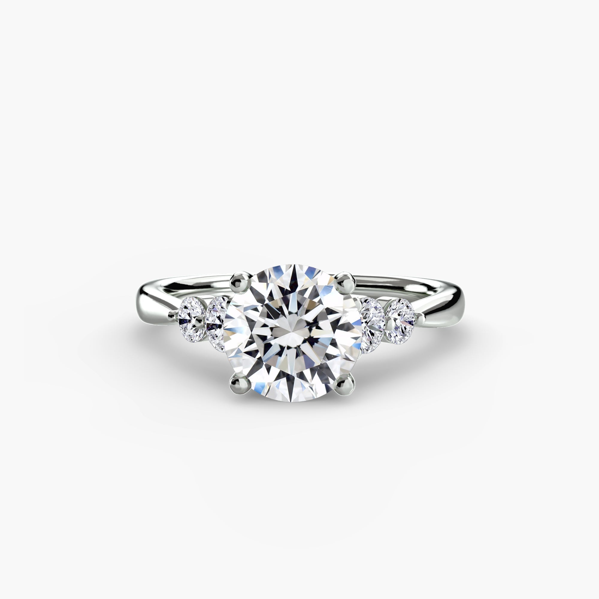 Solitaire with Shoulder Accents 2 ALZA