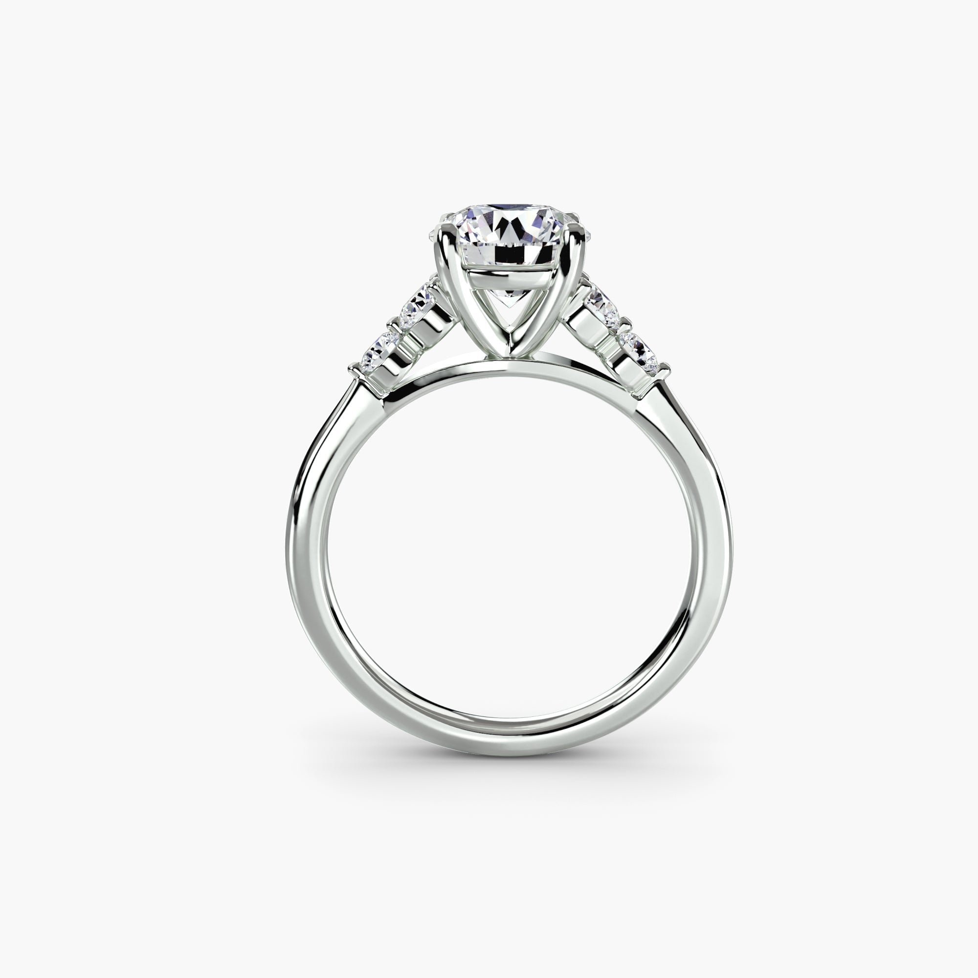 Solitaire with Shoulder Accents 2 ALZA