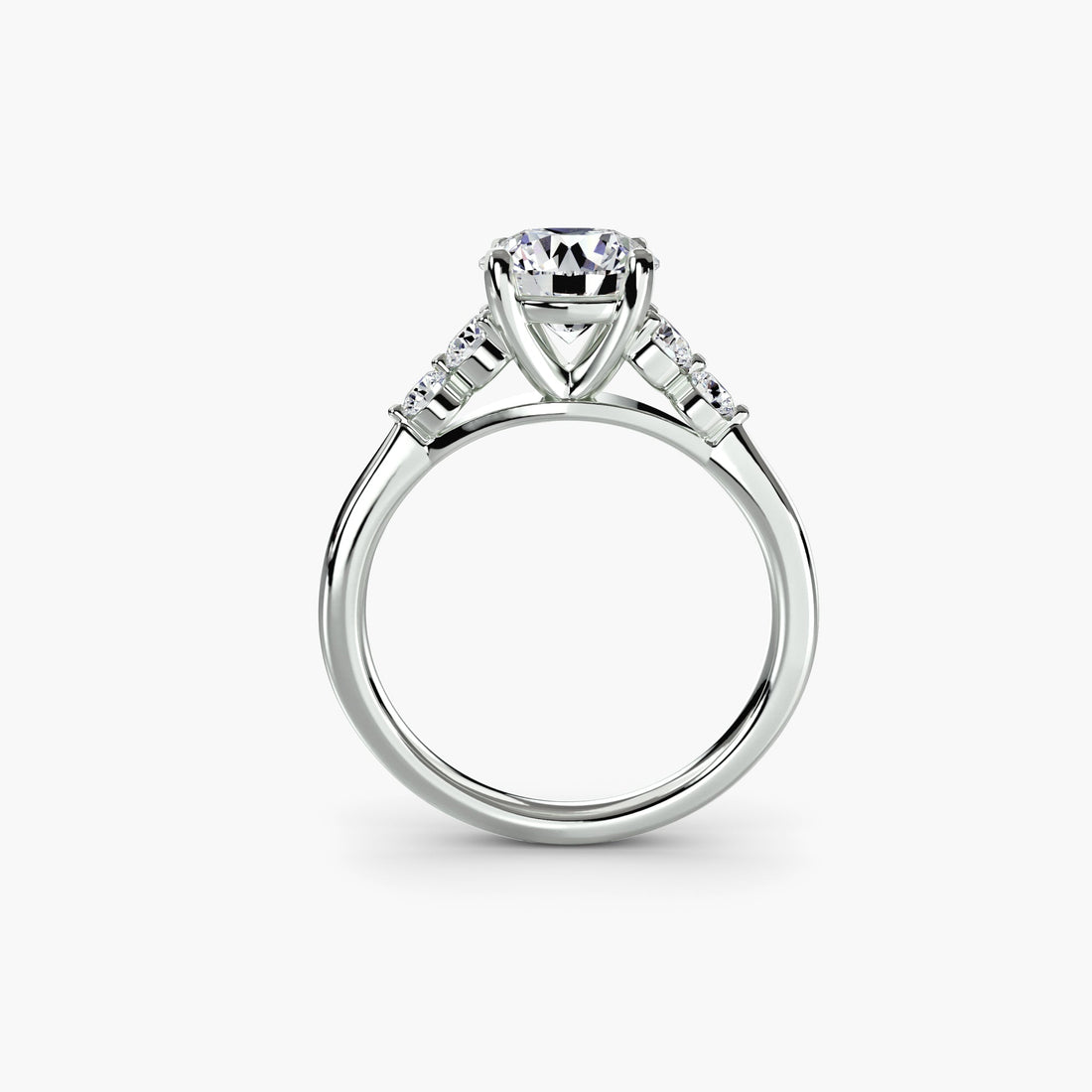 Solitaire with Shoulder Accents 2 ALZA