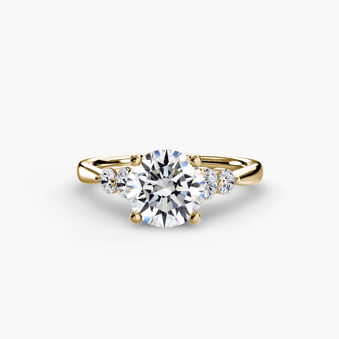 Solitaire with Shoulder Accents 2 ALZA
