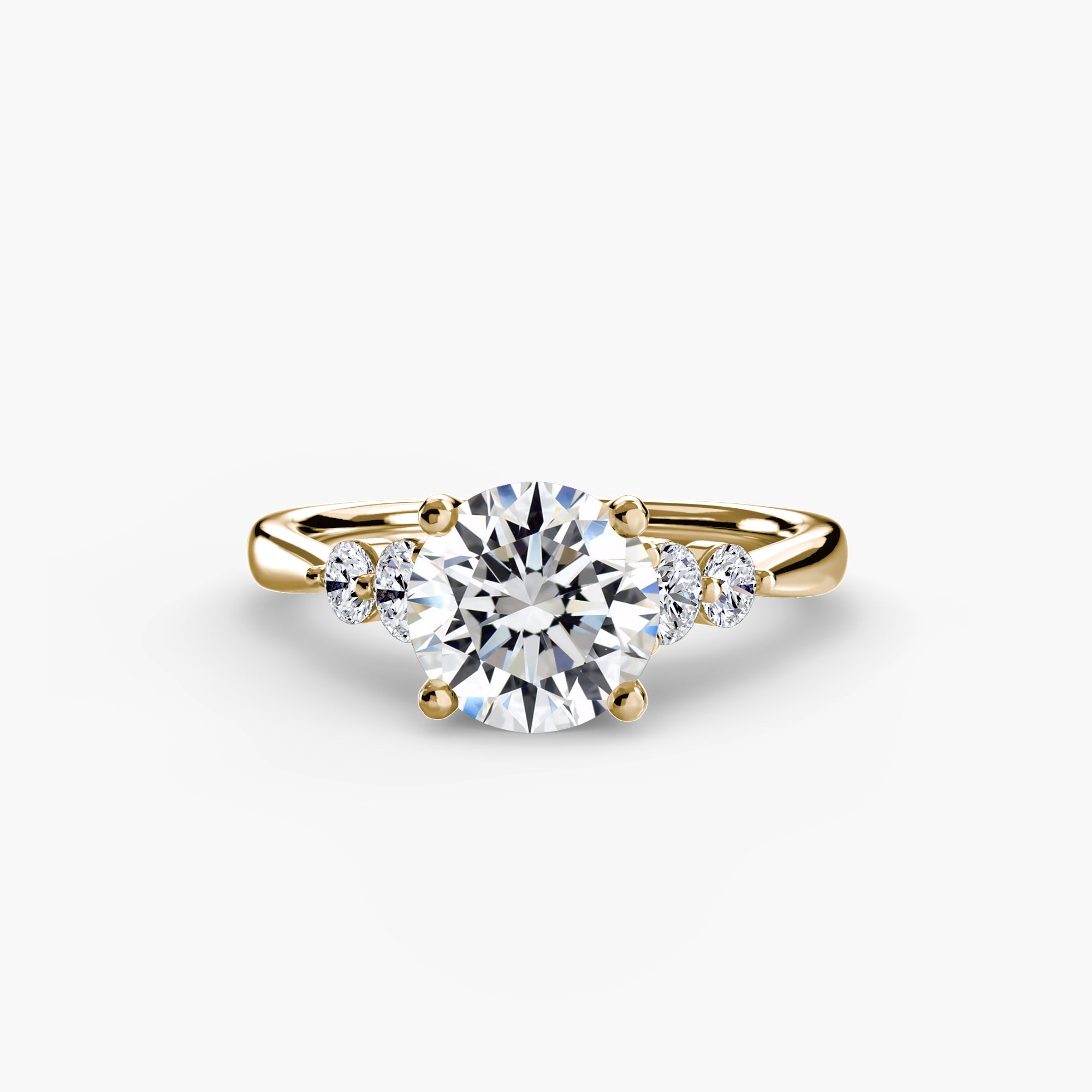 Solitaire with Shoulder Accents 2 ALZA