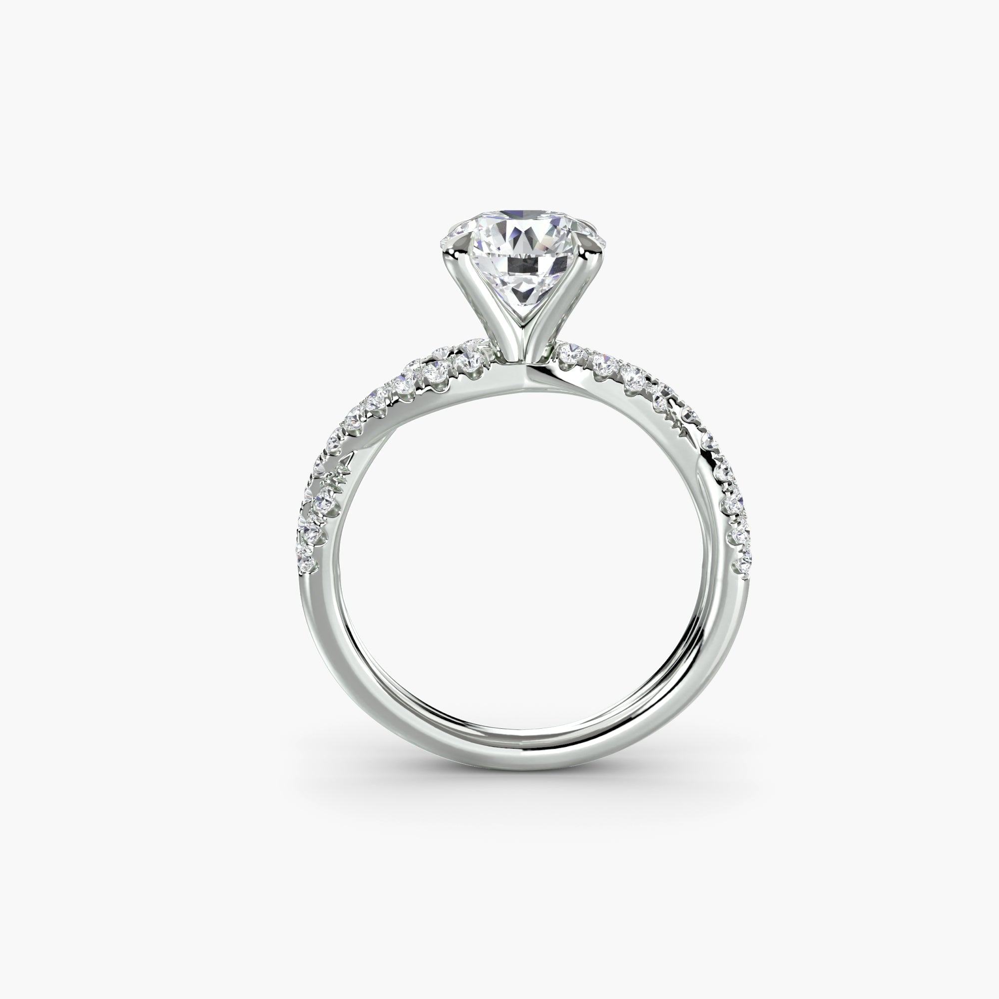 The Twisted Pavé Solitaire ALZA