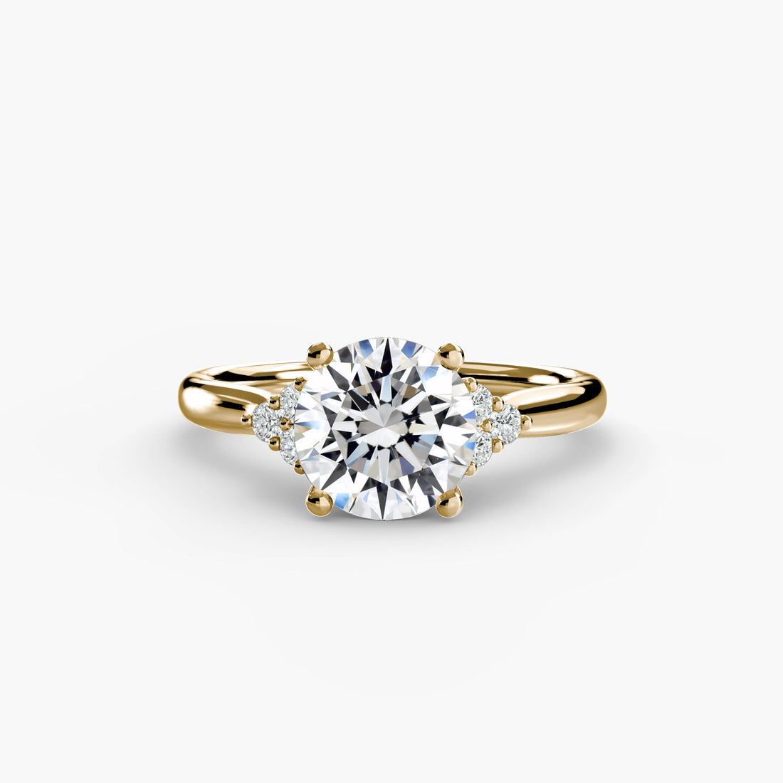Solitaire with Cluster Shoulders ALZA