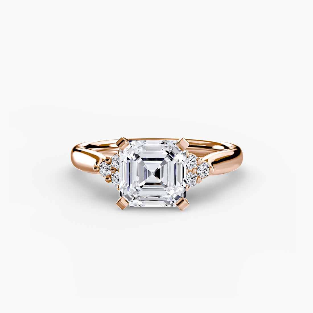 Solitaire with Cluster Shoulders 2 ALZA