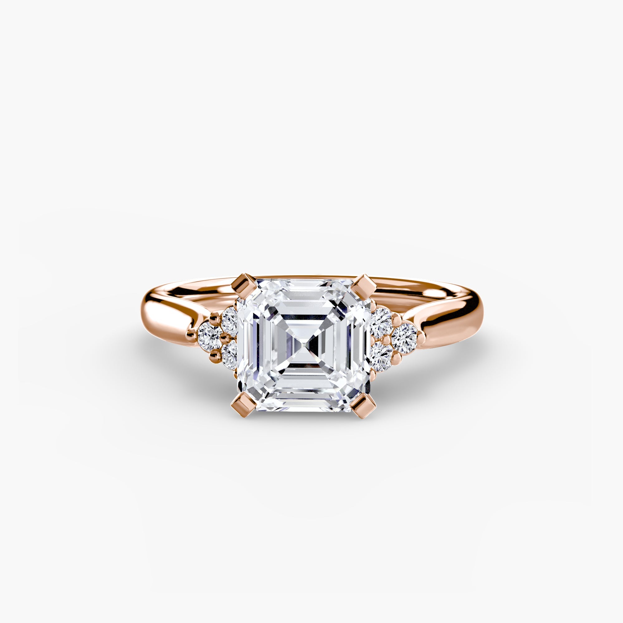 Solitaire with Cluster Shoulders 2 ALZA