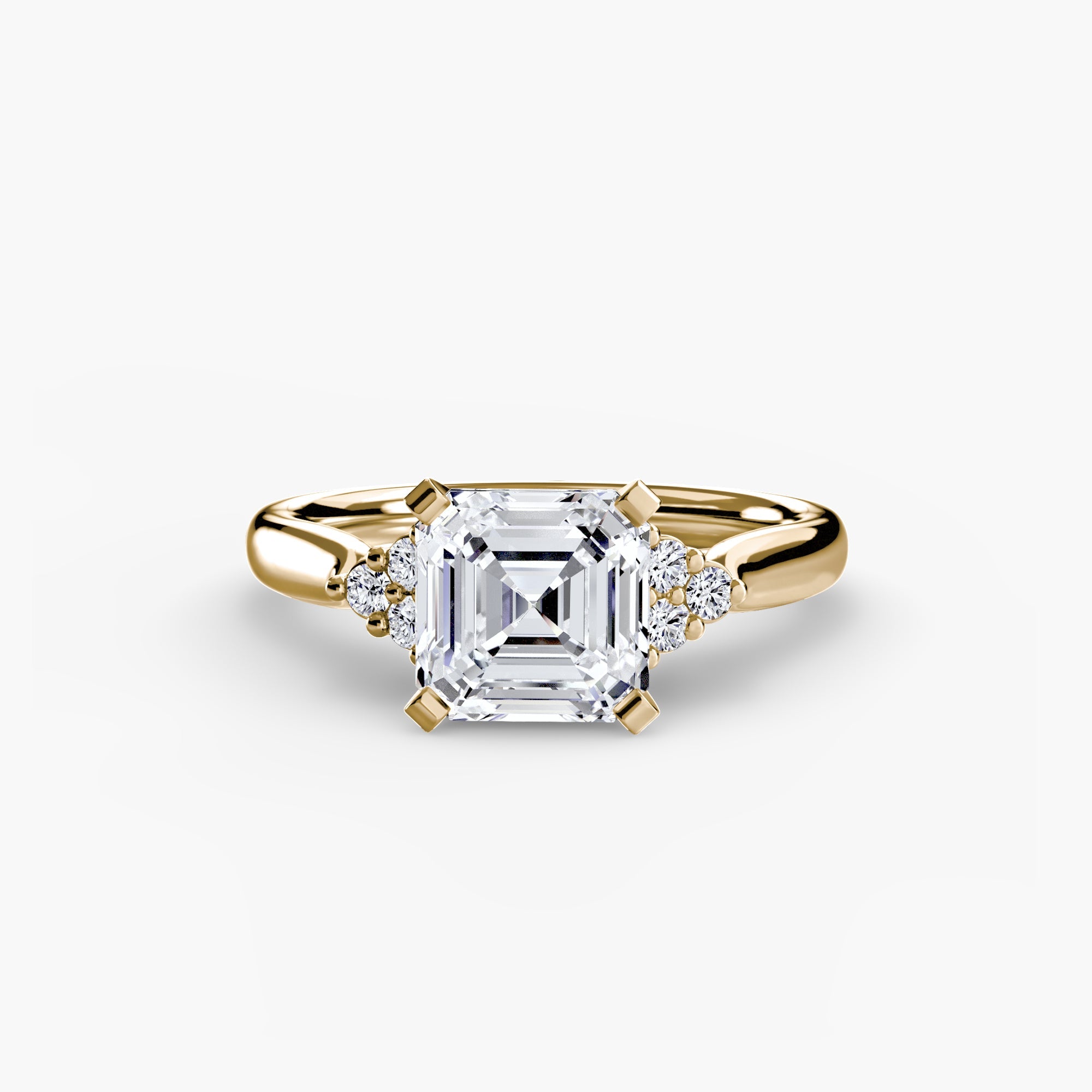 Solitaire with Cluster Shoulders 2 ALZA