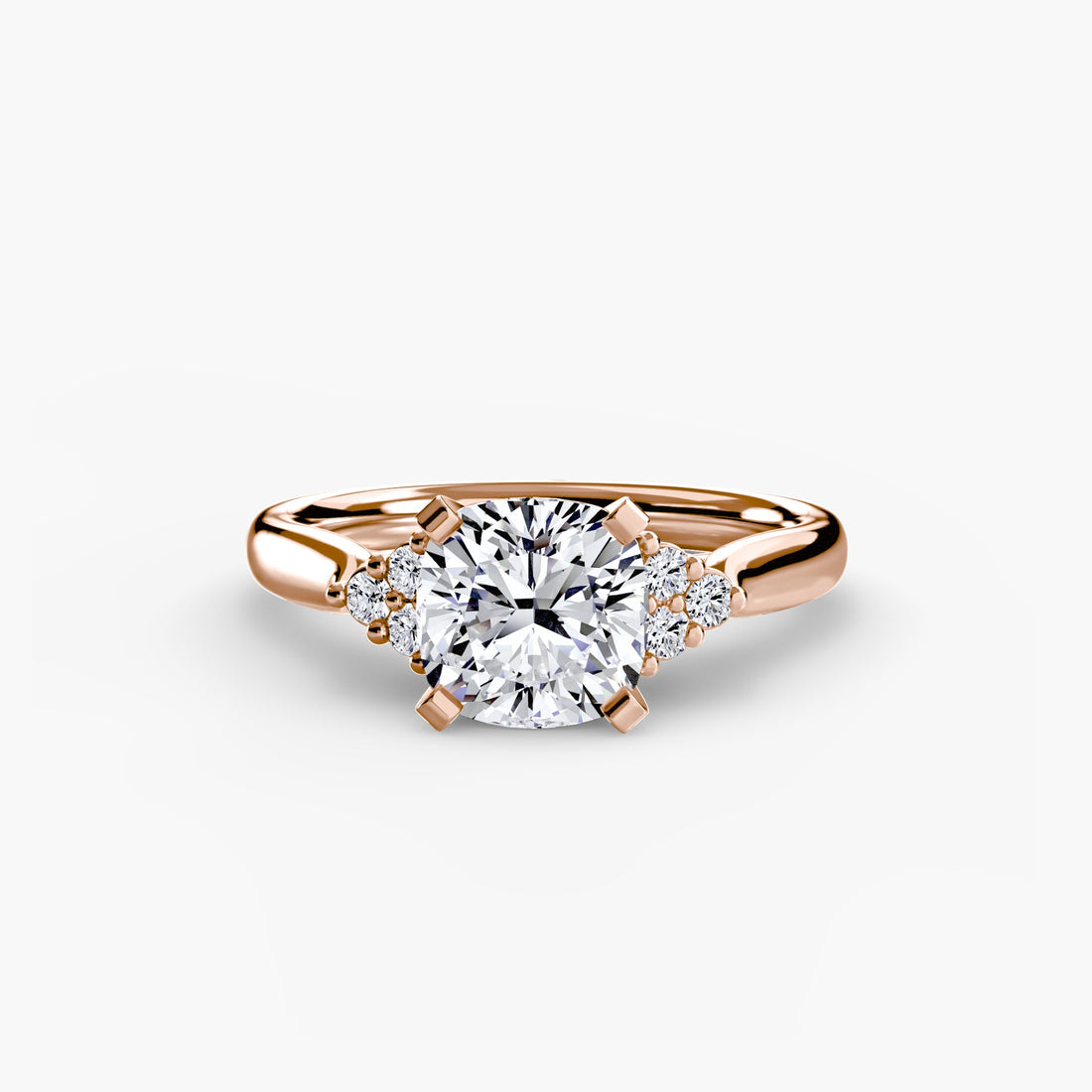 Solitaire with Cluster Shoulders 2 ALZA