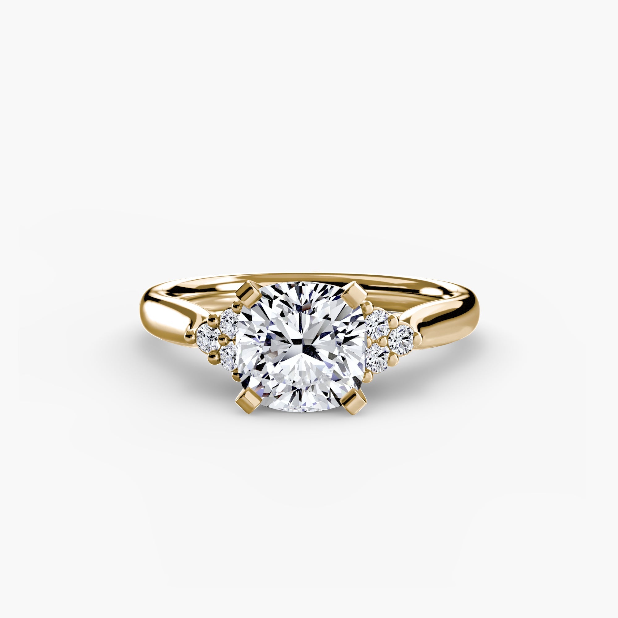 Solitaire with Cluster Shoulders 2 ALZA