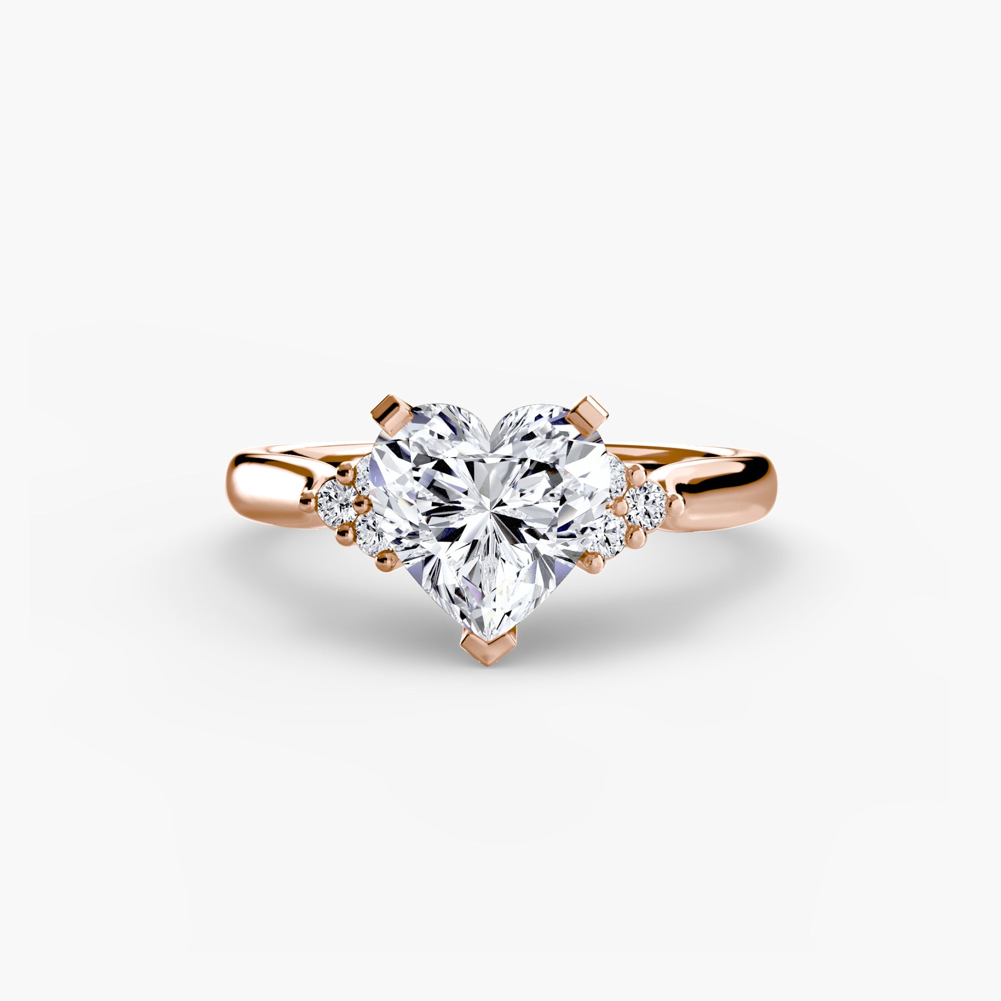 Solitaire with Cluster Shoulders 2 ALZA