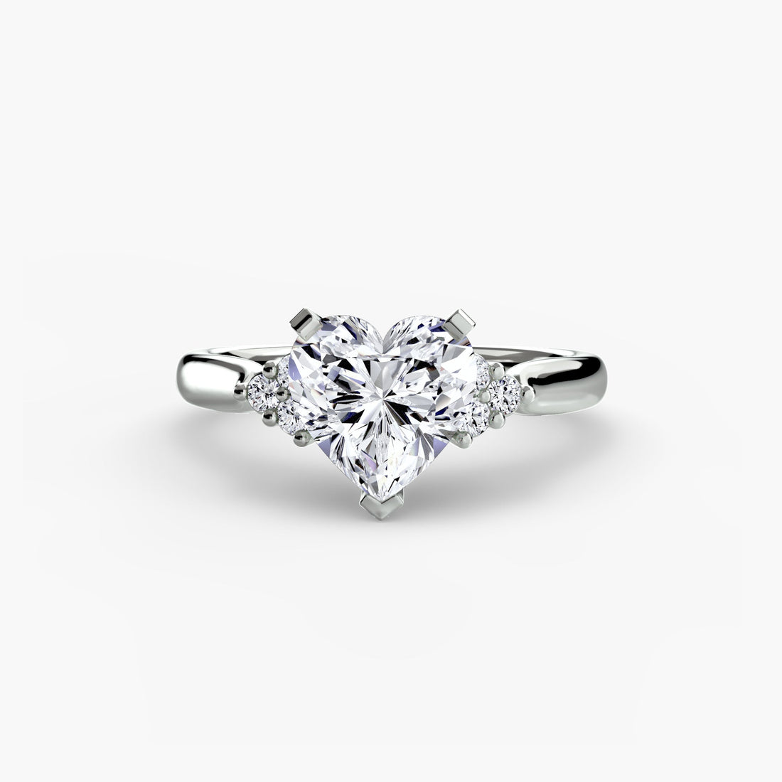 Solitaire with Cluster Shoulders 2 ALZA