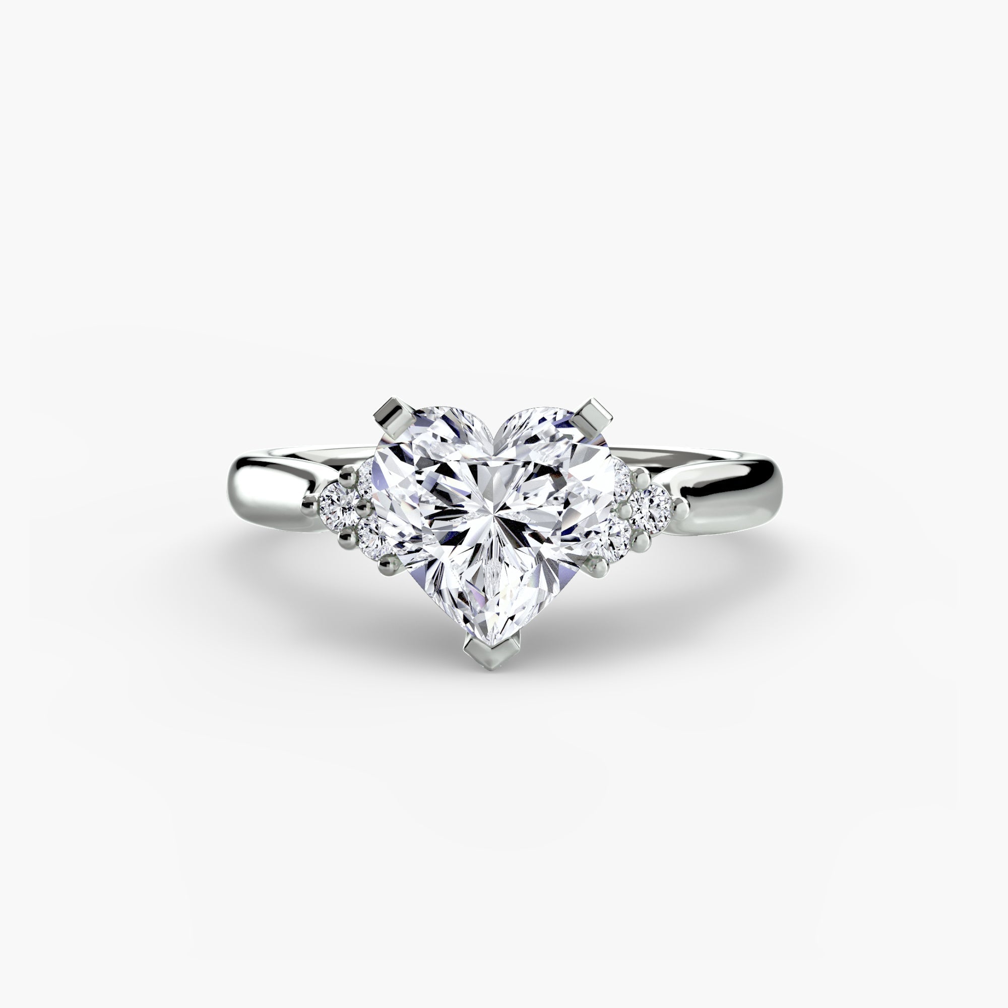 Solitaire with Cluster Shoulders 2 ALZA