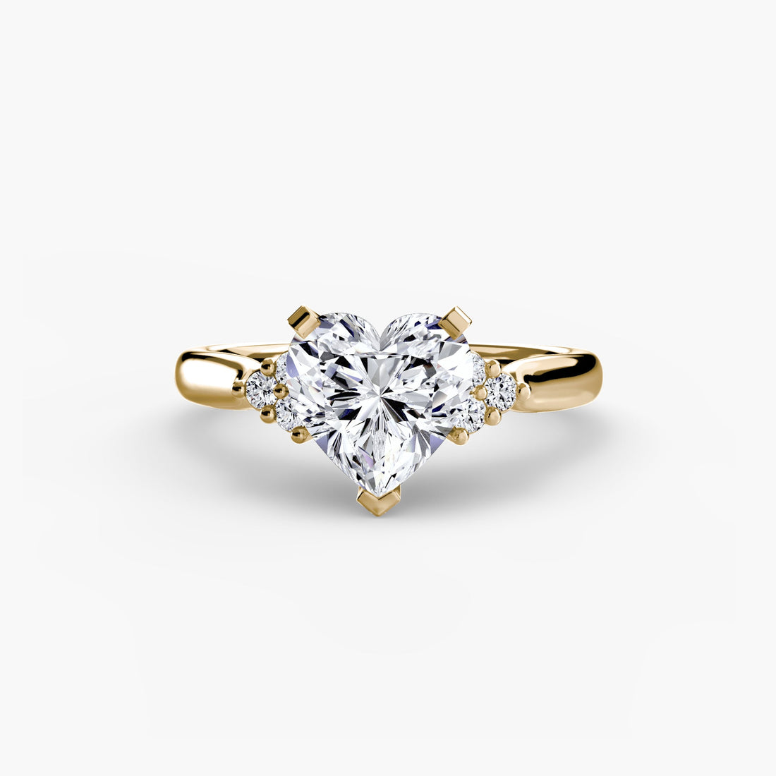 Solitaire with Cluster Shoulders 2 ALZA