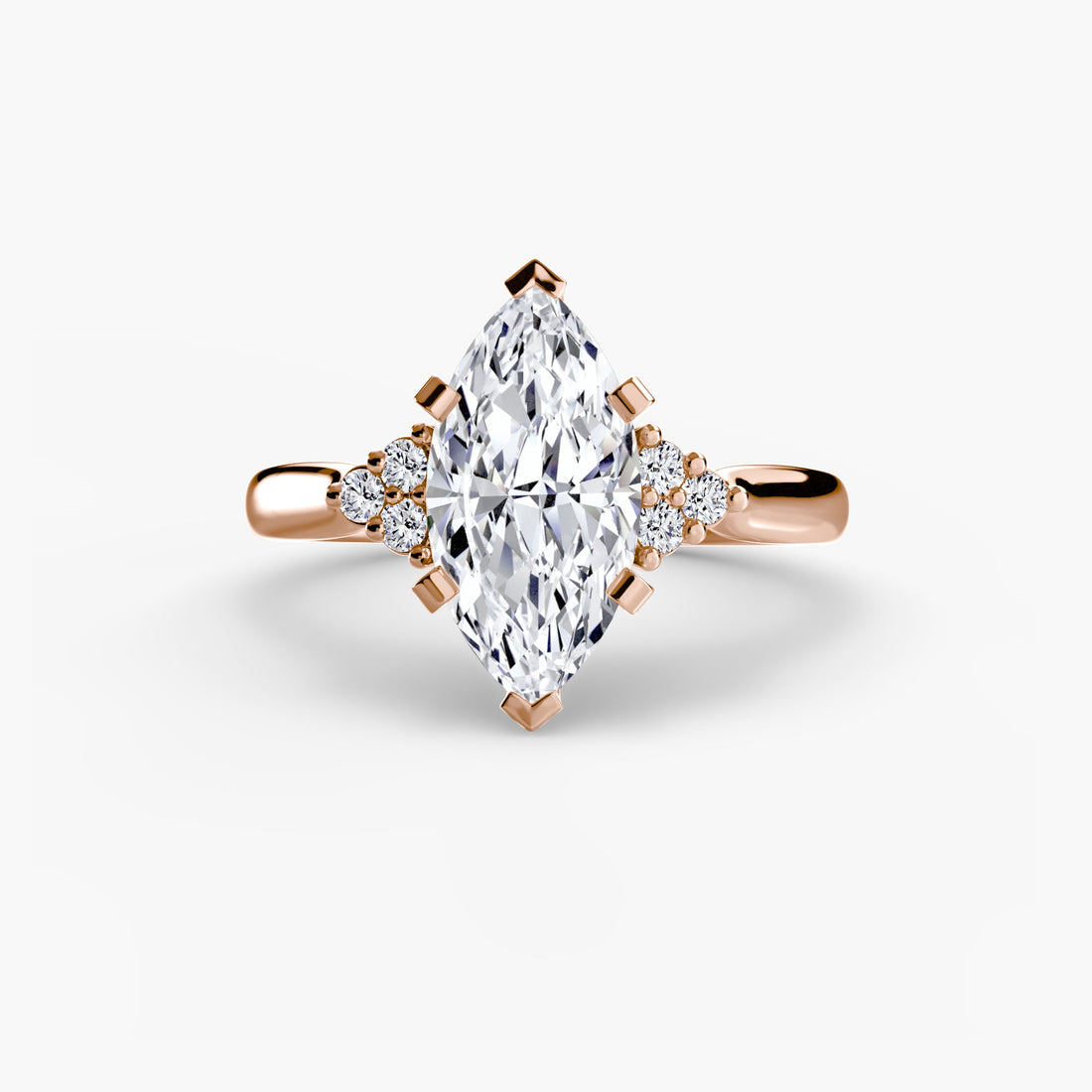 Solitaire with Cluster Shoulders 2 ALZA