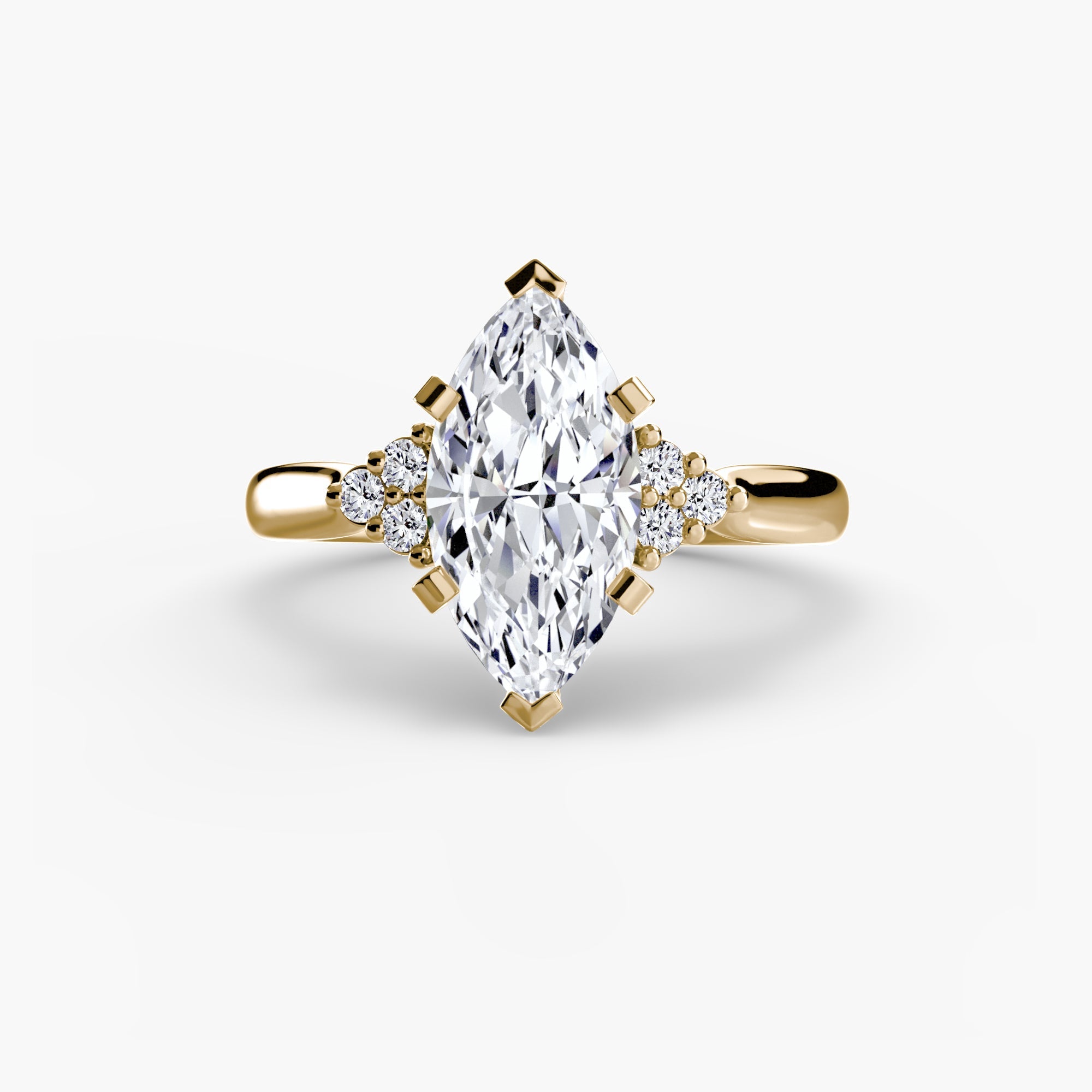 Solitaire with Cluster Shoulders 2 ALZA