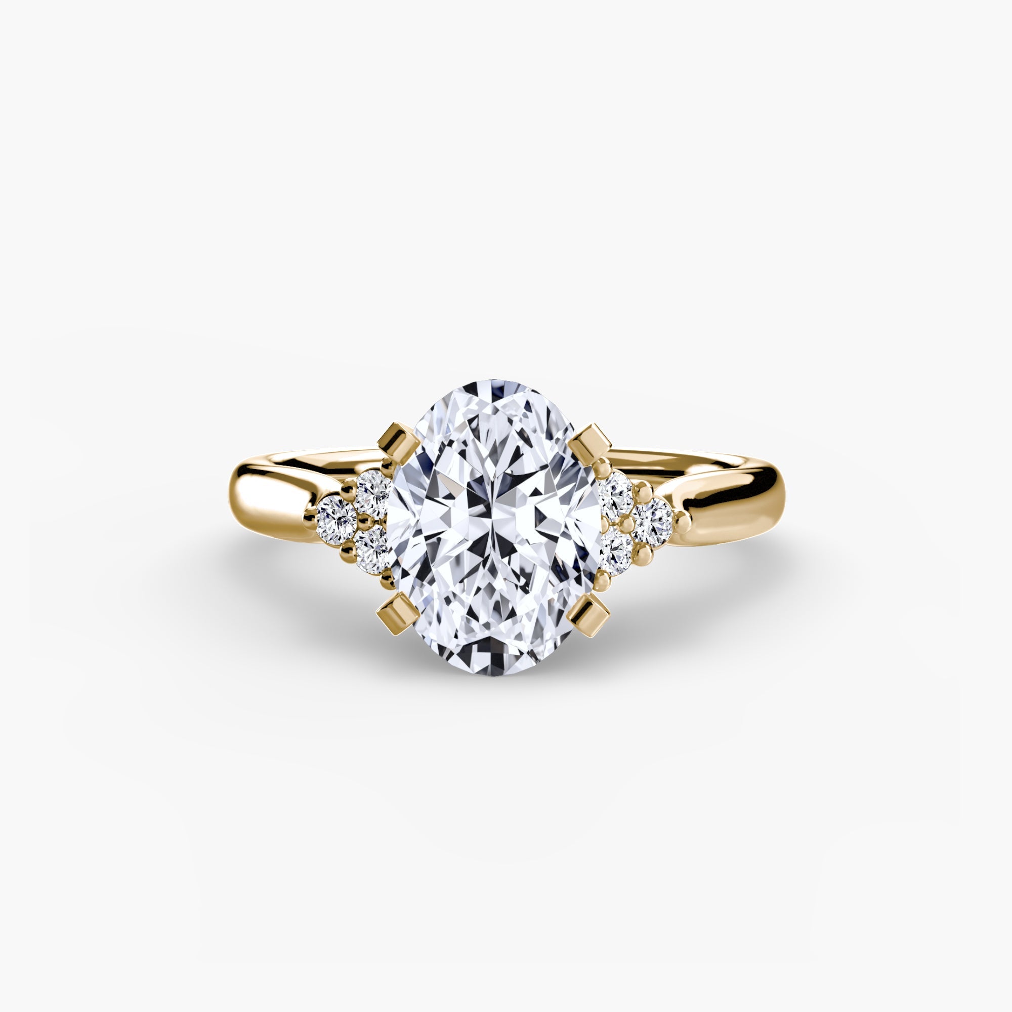 Solitaire with Cluster Shoulders 2 ALZA