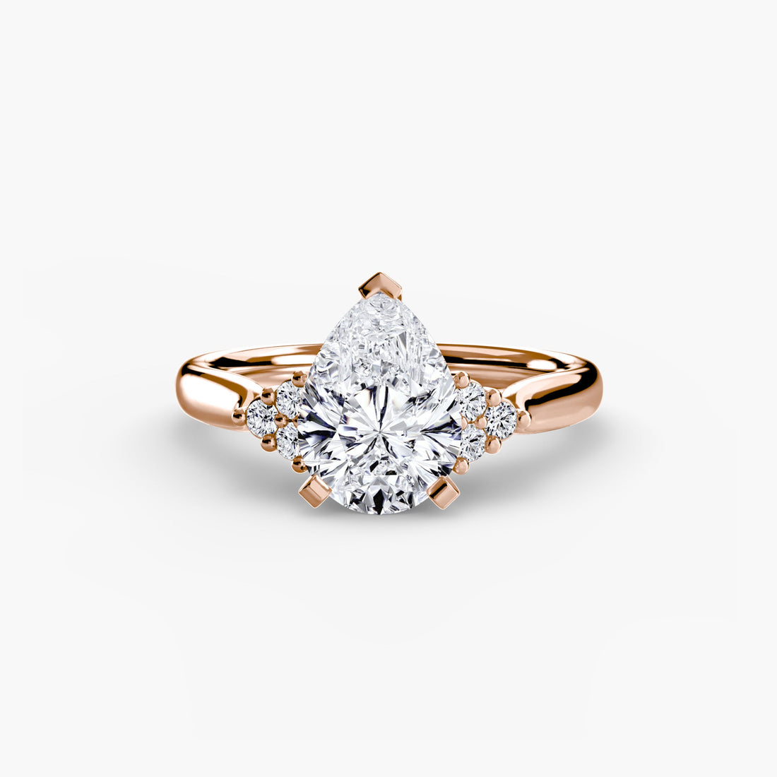 Solitaire with Cluster Shoulders 2 ALZA