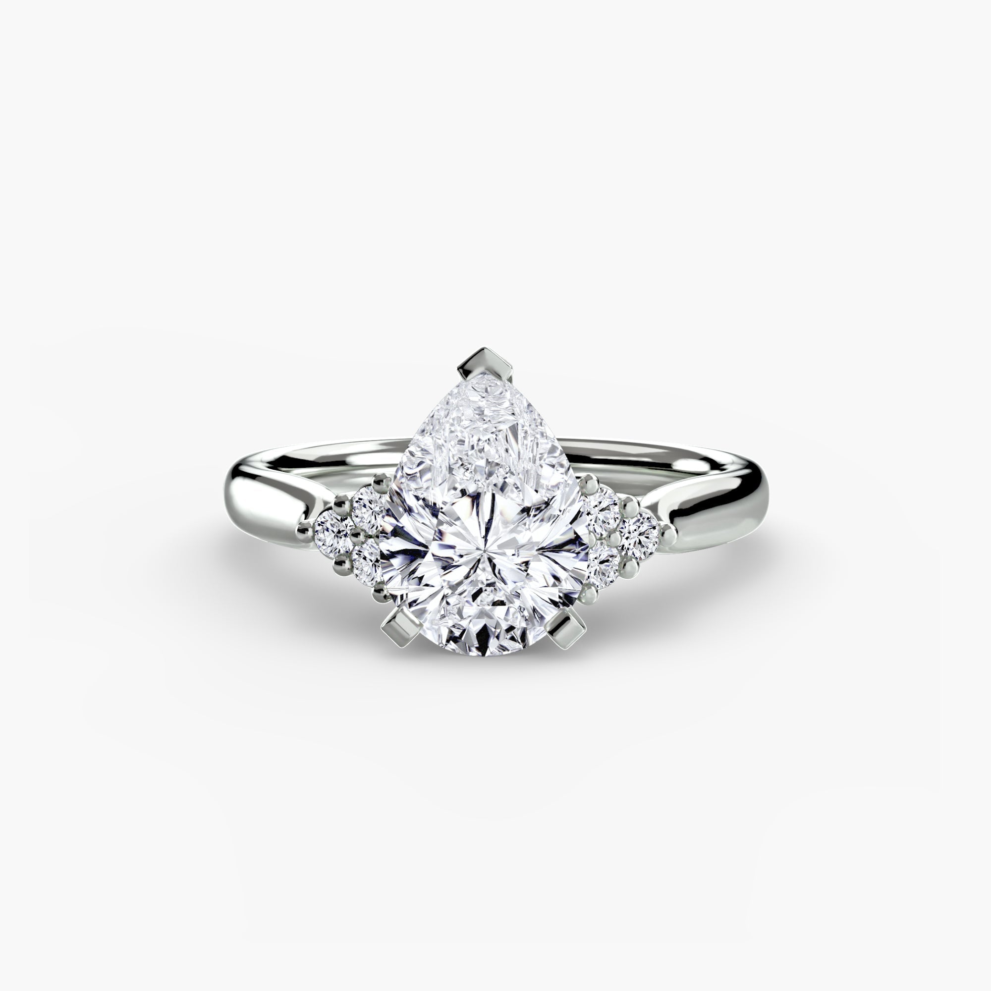 Solitaire with Cluster Shoulders 2 ALZA