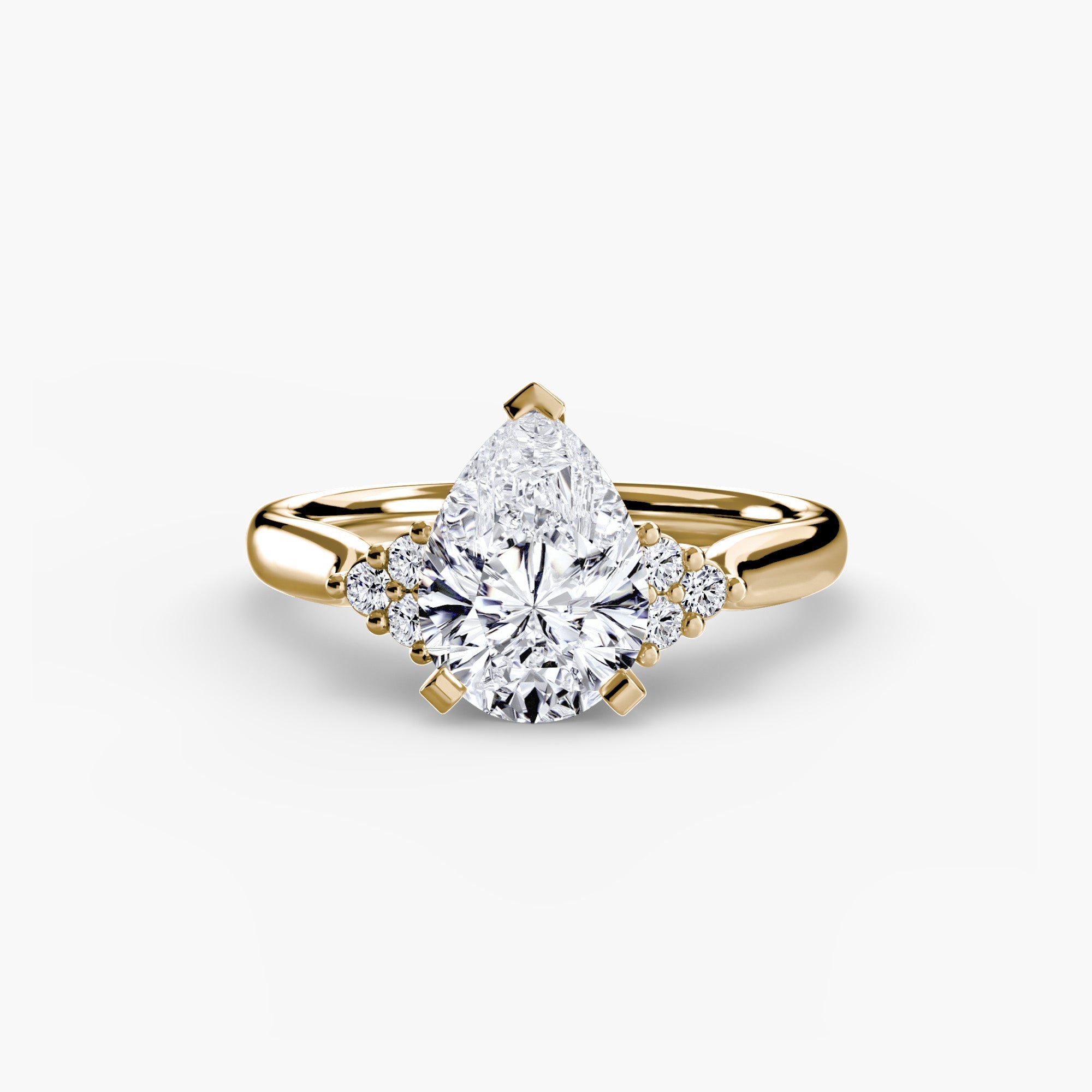 Solitaire with Cluster Shoulders 2 ALZA