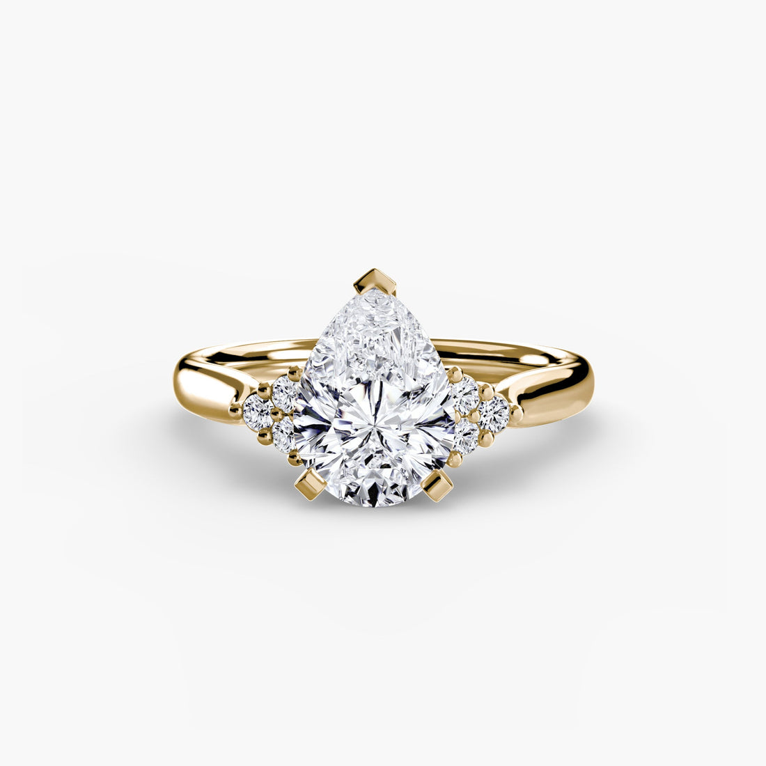 Solitaire with Cluster Shoulders 2 ALZA