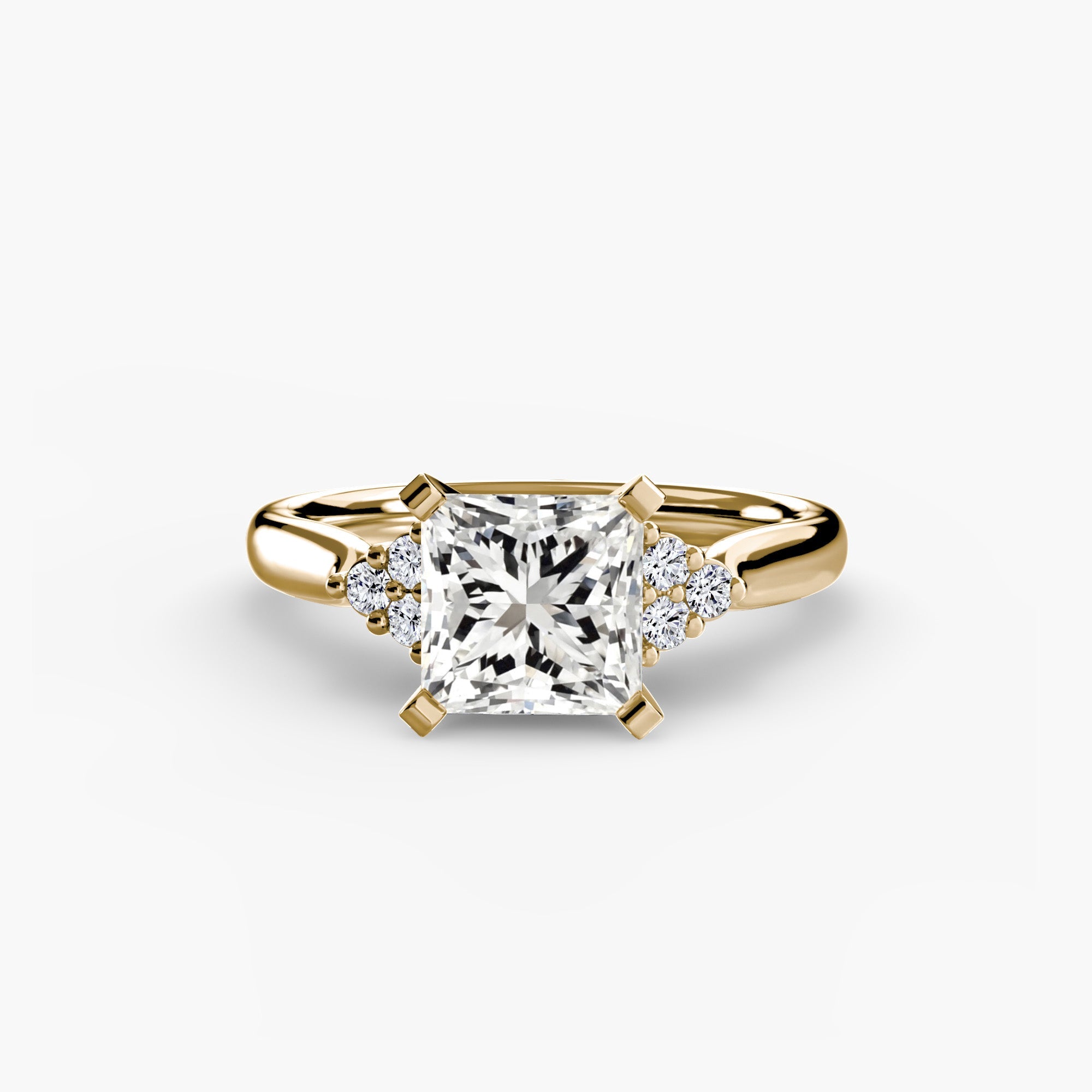 Solitaire with Cluster Shoulders 2 ALZA