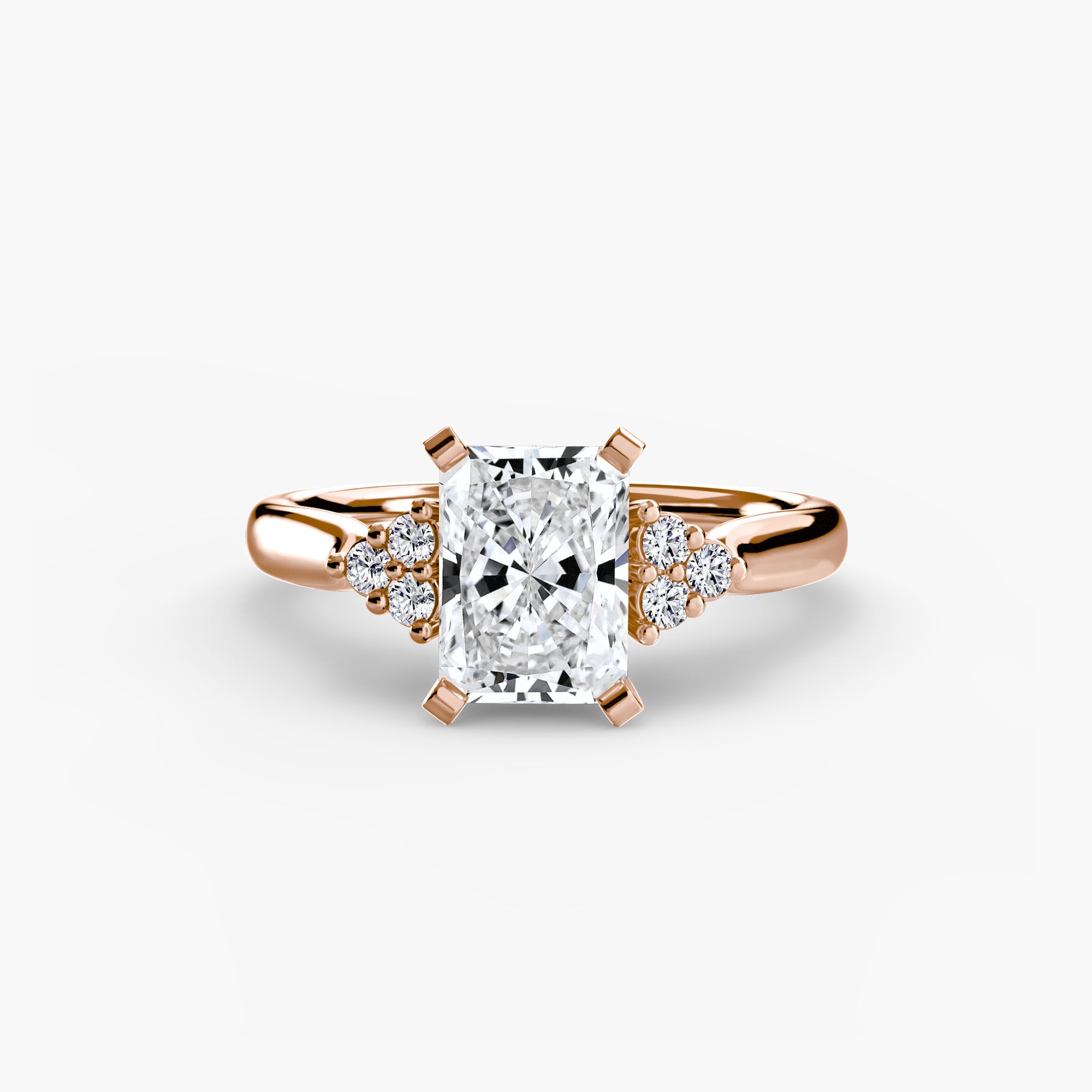 Solitaire with Cluster Shoulders 2 ALZA