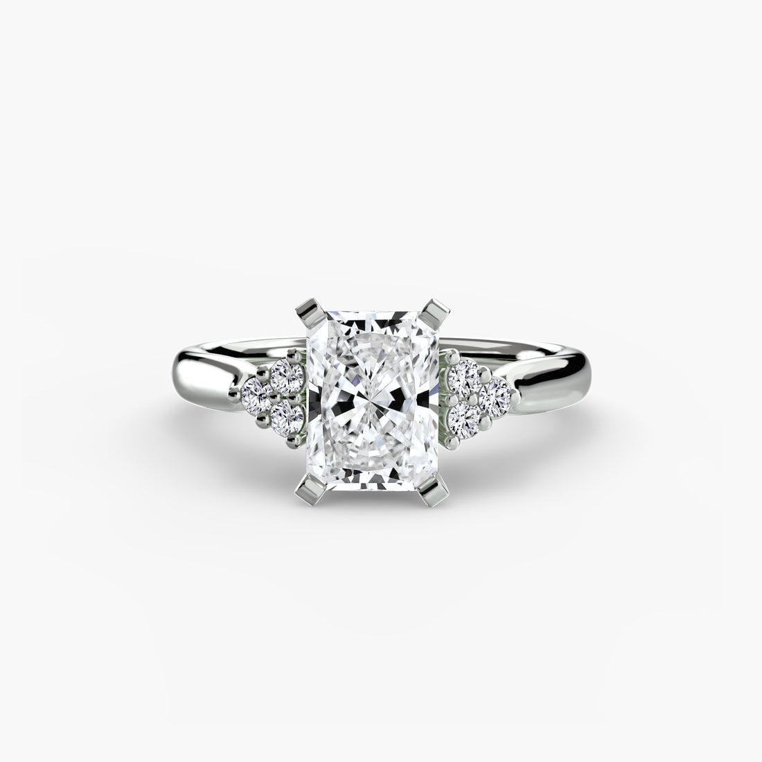 Solitaire with Cluster Shoulders 2 ALZA