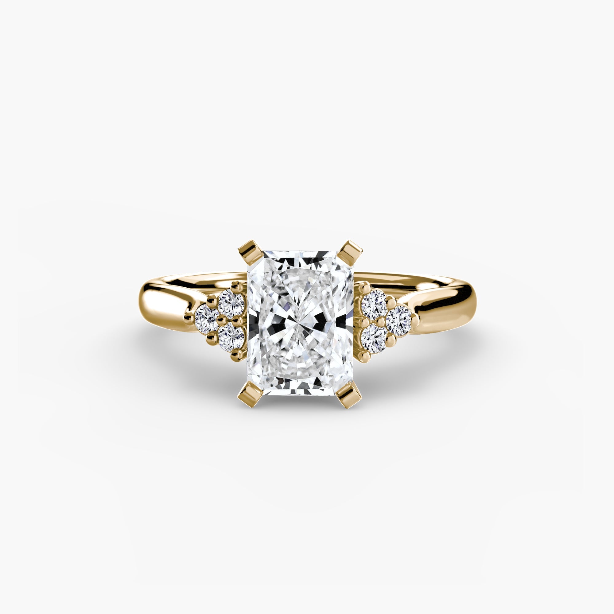 Solitaire with Cluster Shoulders 2 ALZA