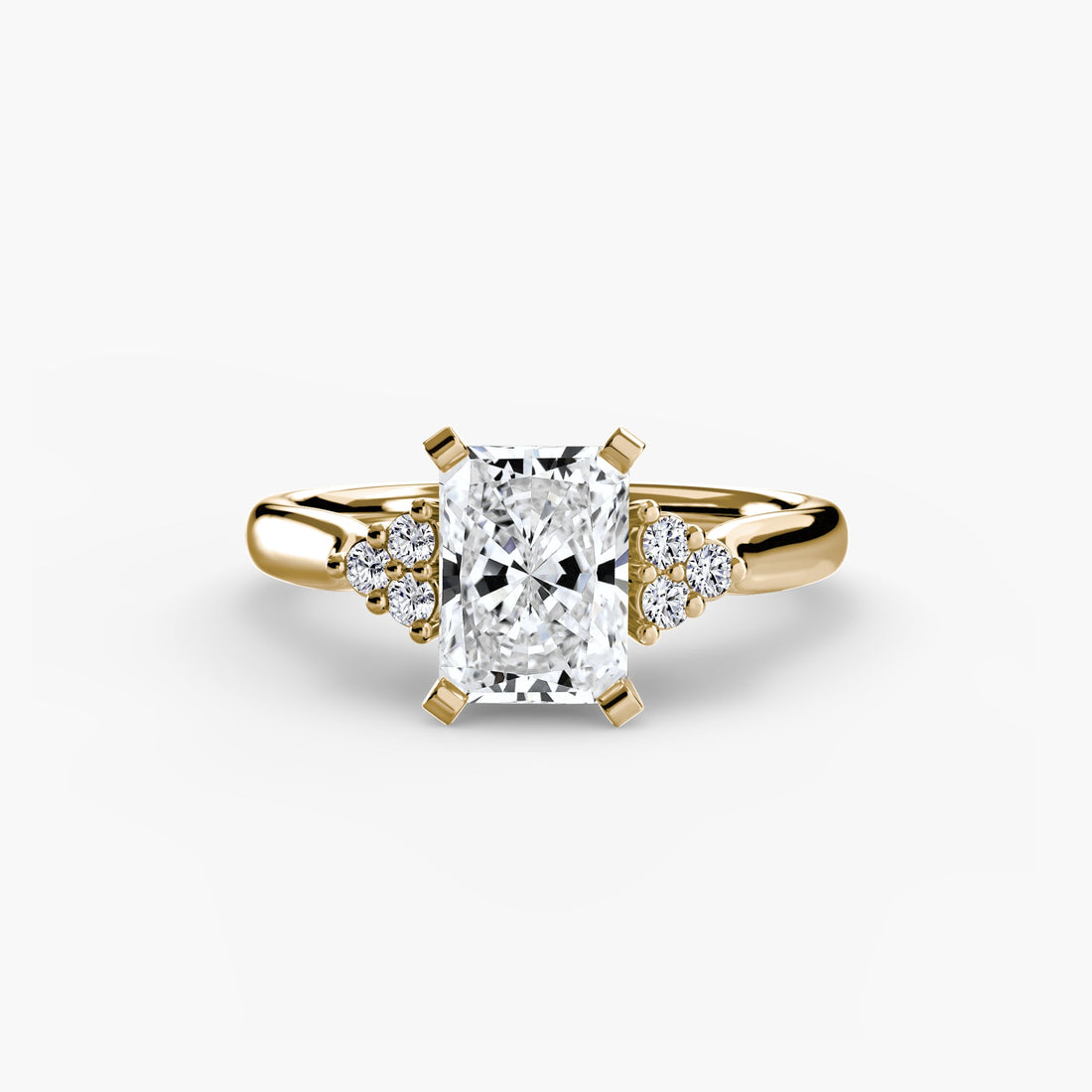 Solitaire with Cluster Shoulders 2 ALZA