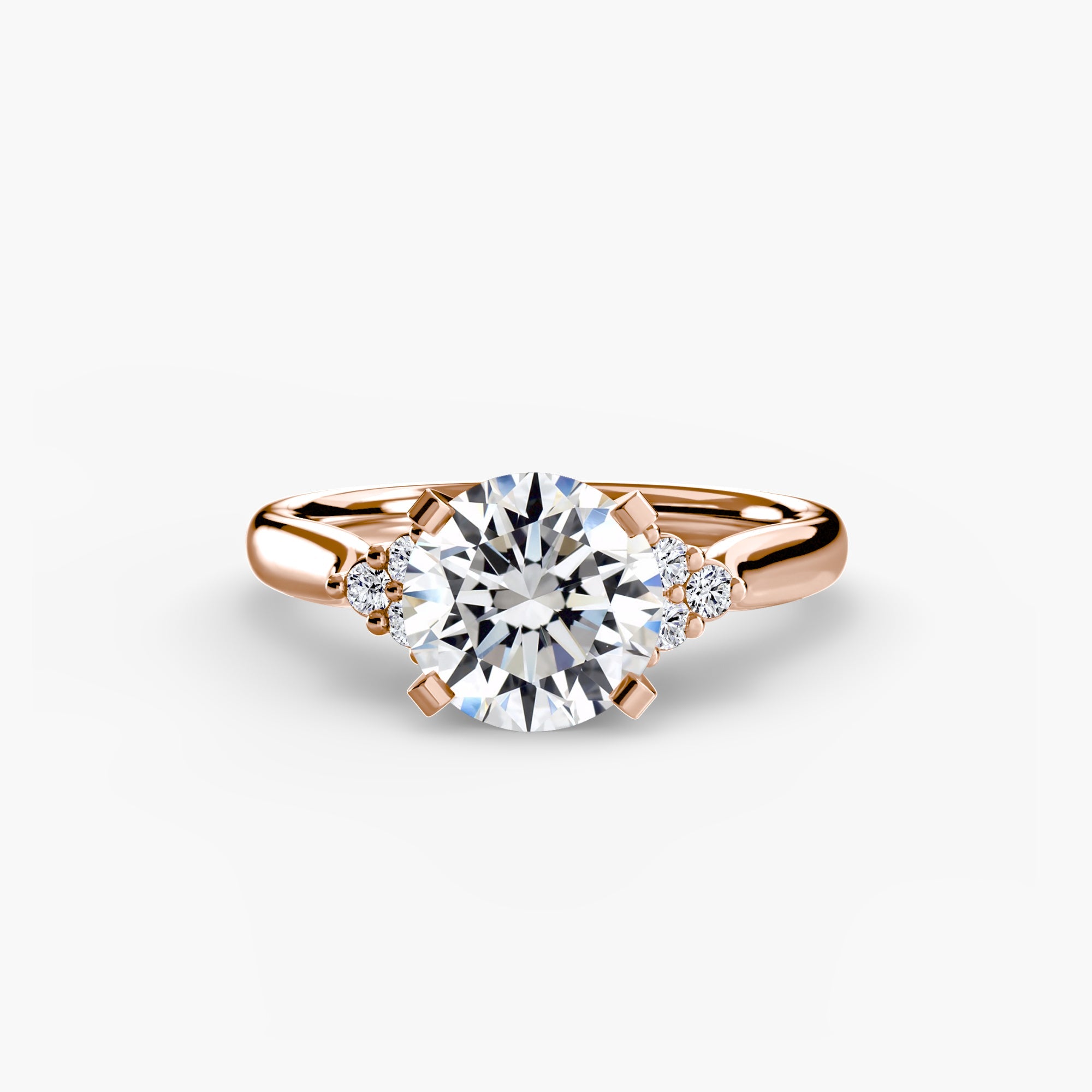Solitaire with Cluster Shoulders 2 ALZA