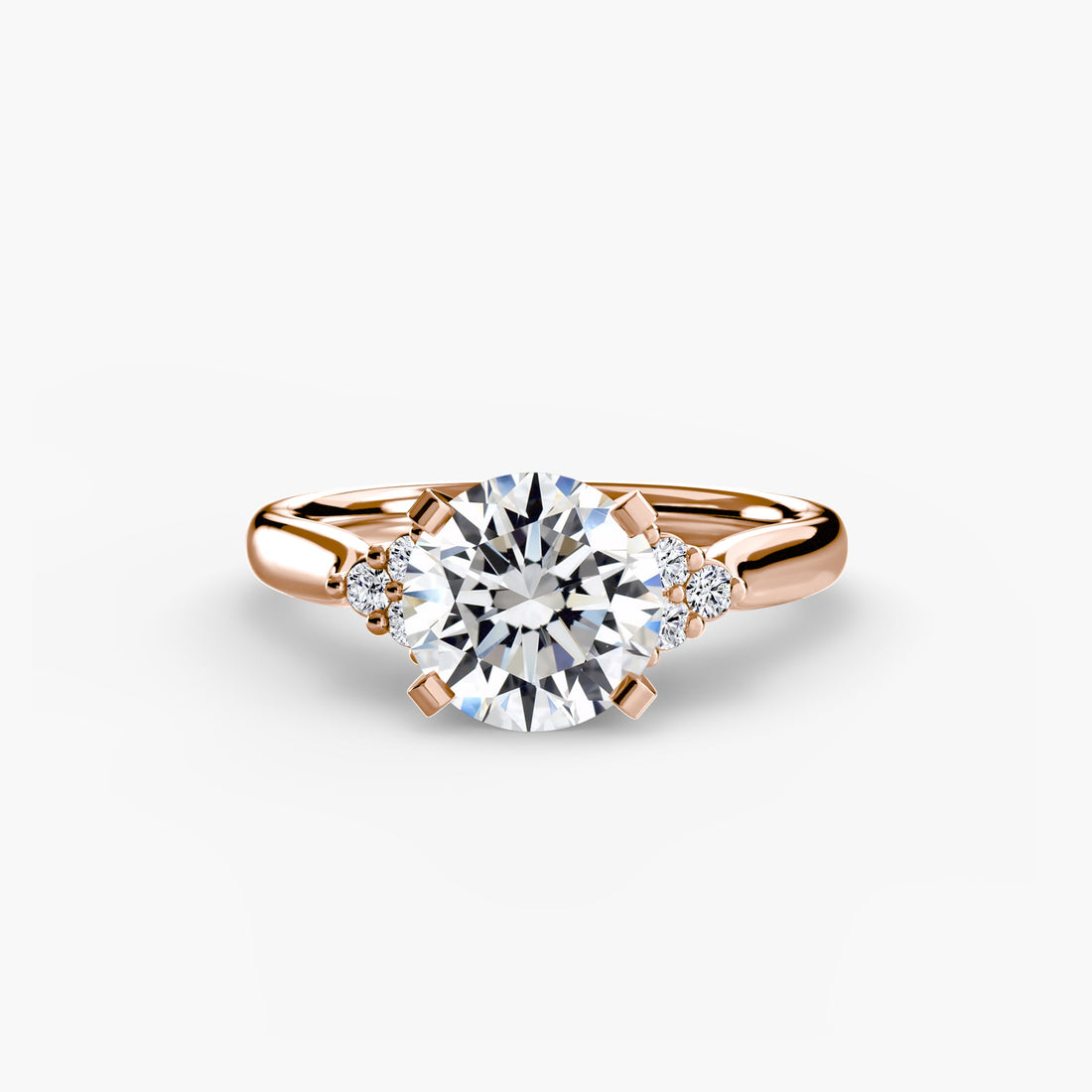 Solitaire with Cluster Shoulders 2 ALZA